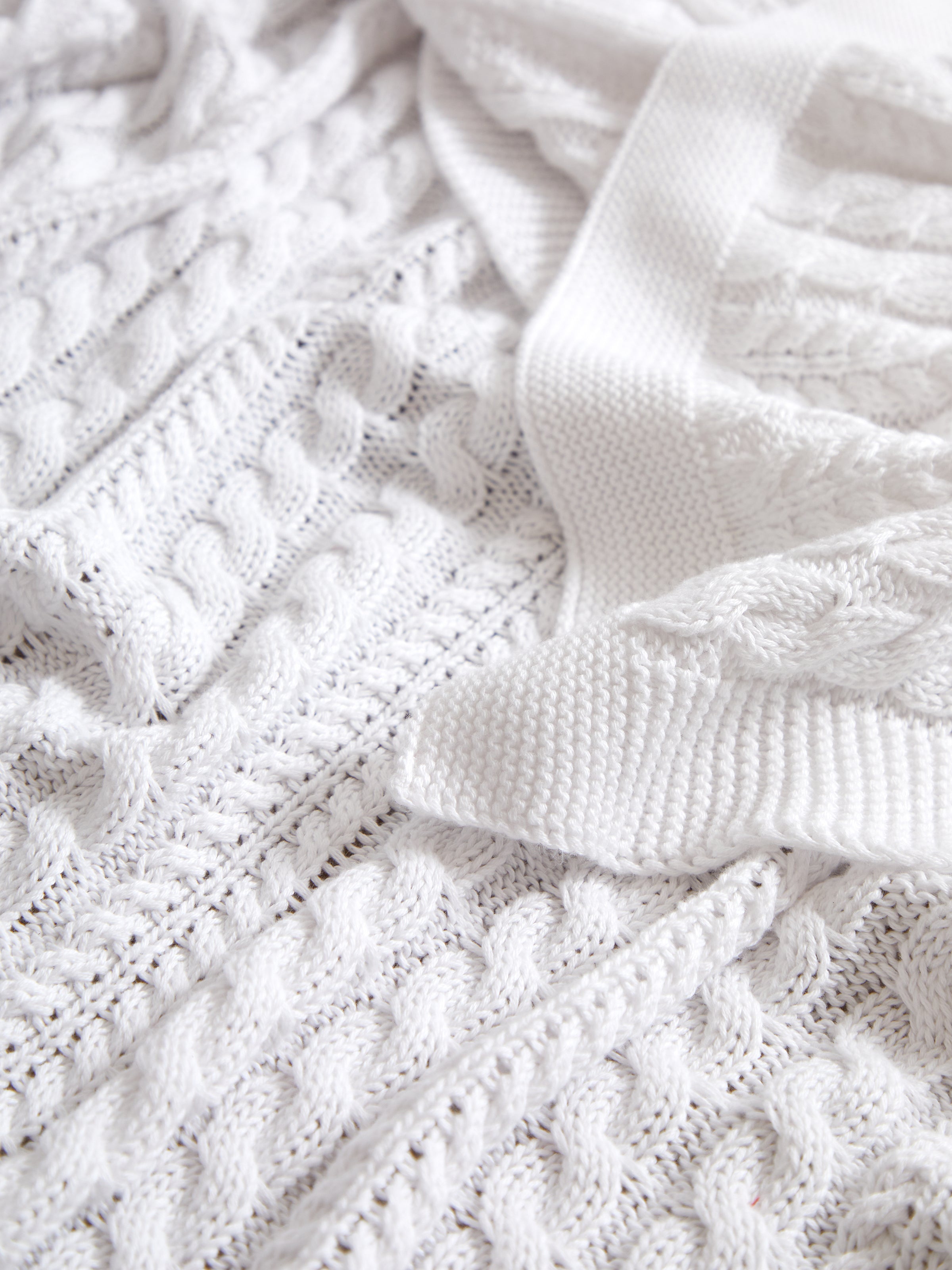 Souvenir Cotton Throw | White-2