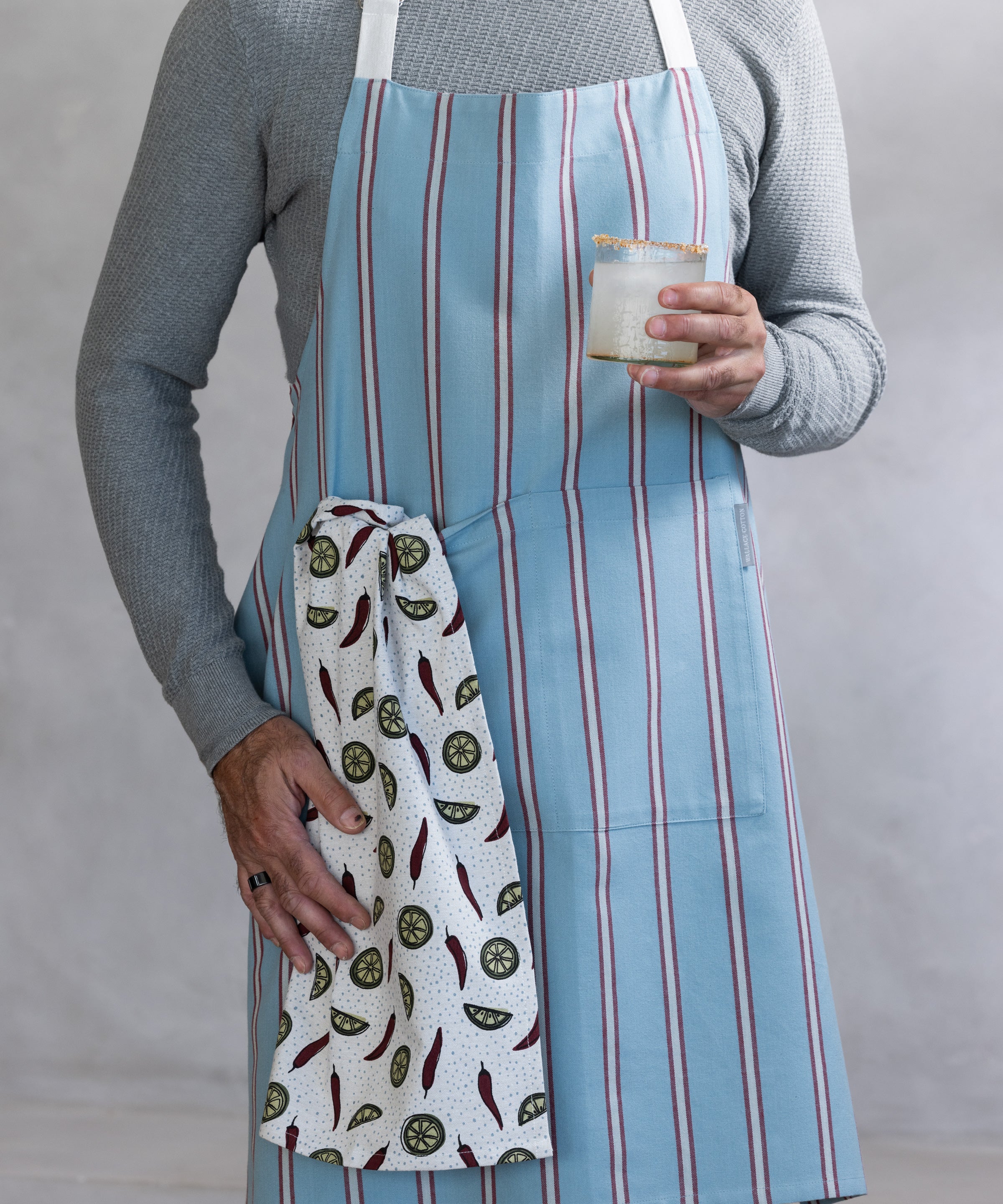 Spicy Margarita Everyday Apron | Stripe-3