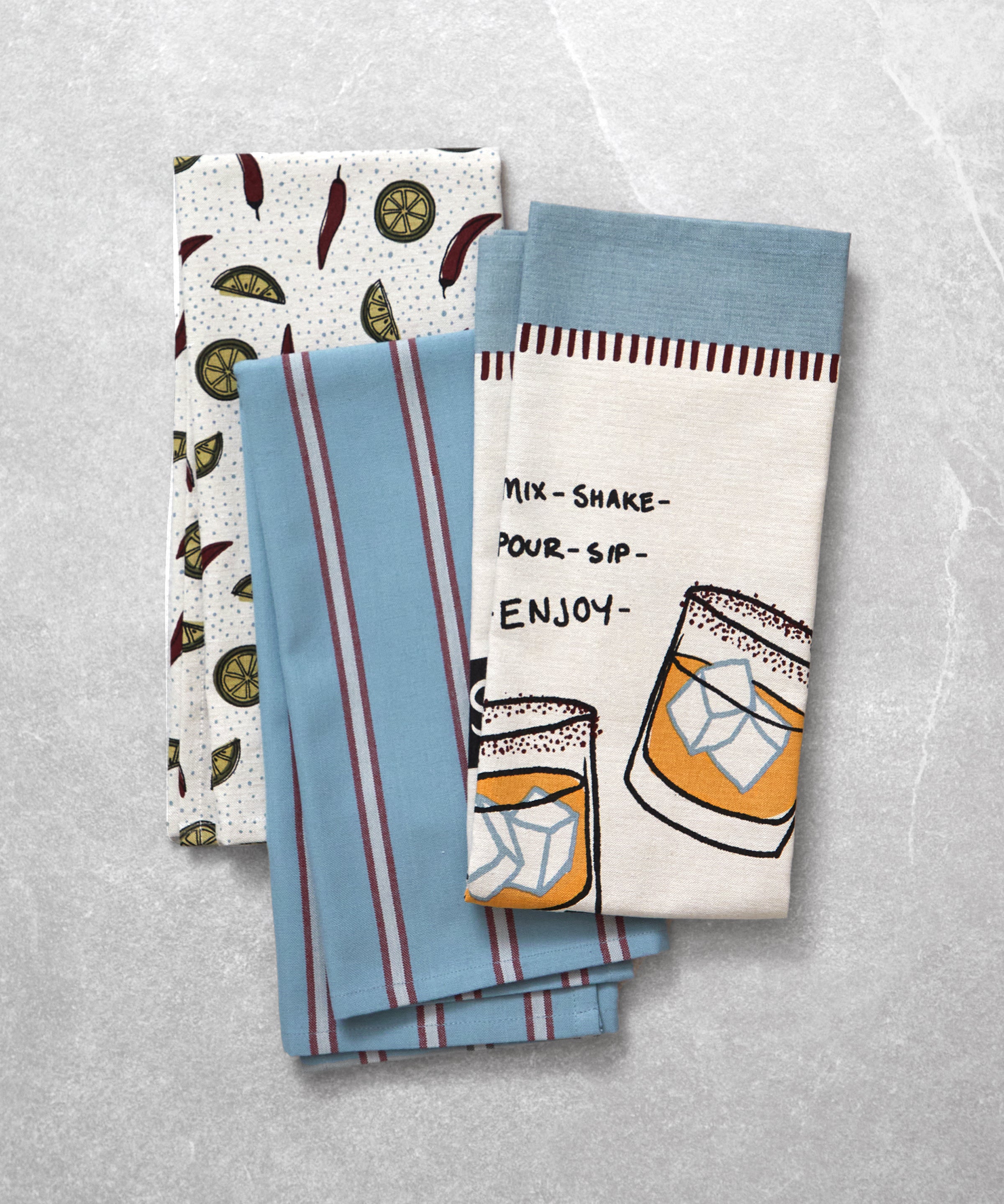 Spicy Margarita Tea Towel Set of 3 | Multi-1