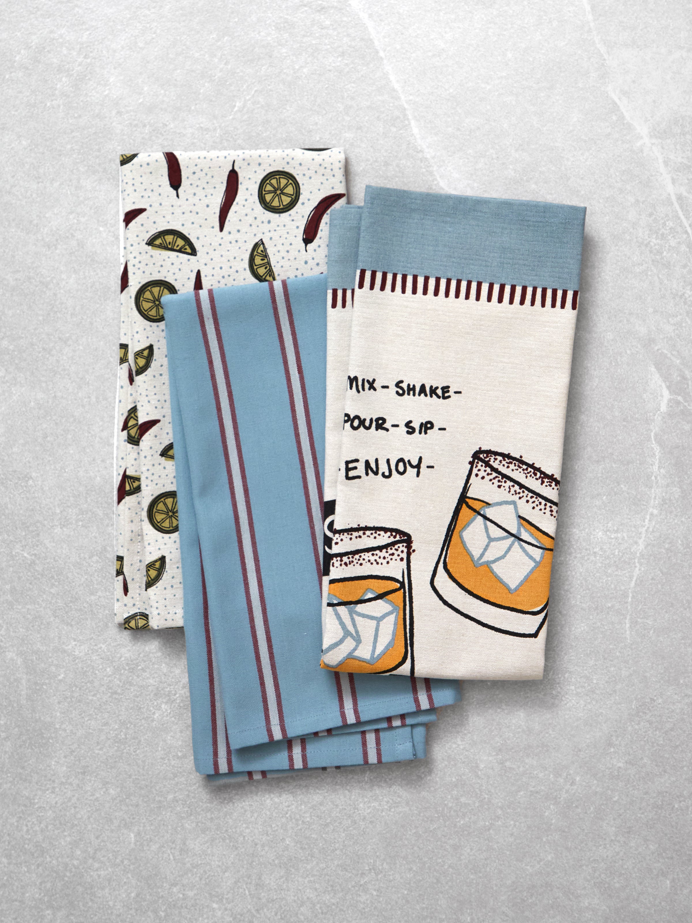 Spicy Margarita Tea Towel Set of 3 | Multi-1