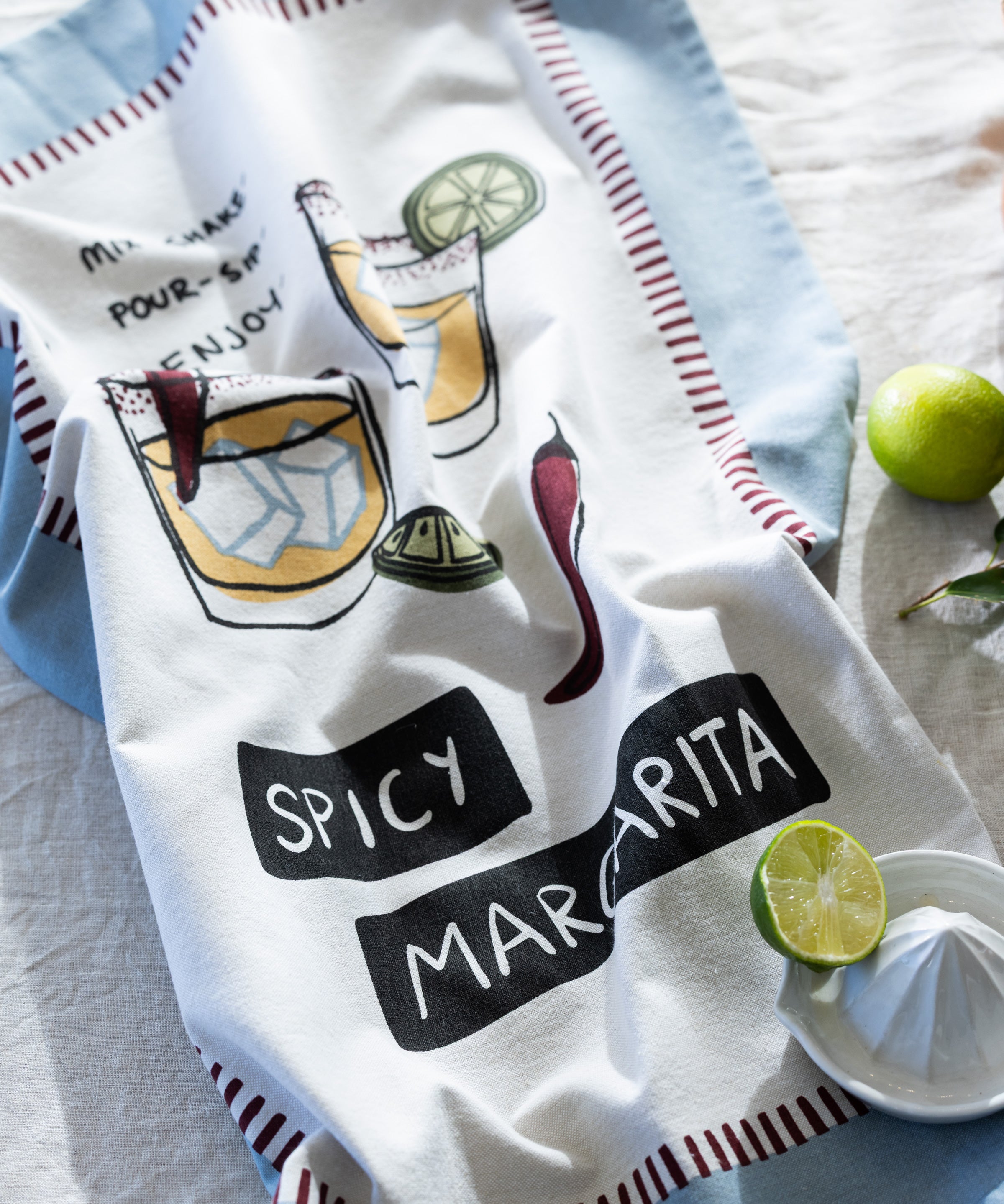 Spicy Margarita Tea Towel Set of 3 | Multi-2
