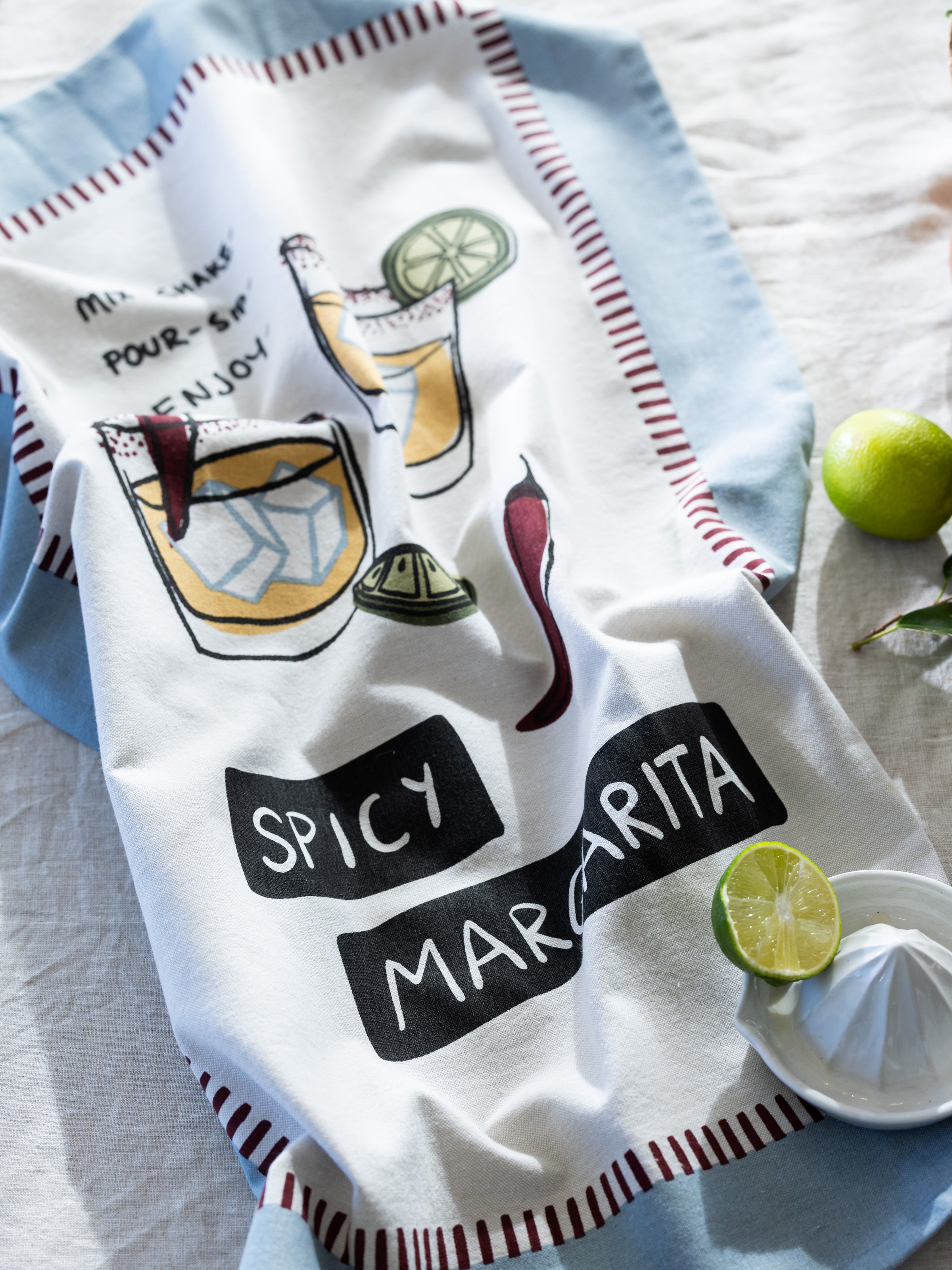 Spicy Margarita Tea Towel Set of 3 | Multi-2