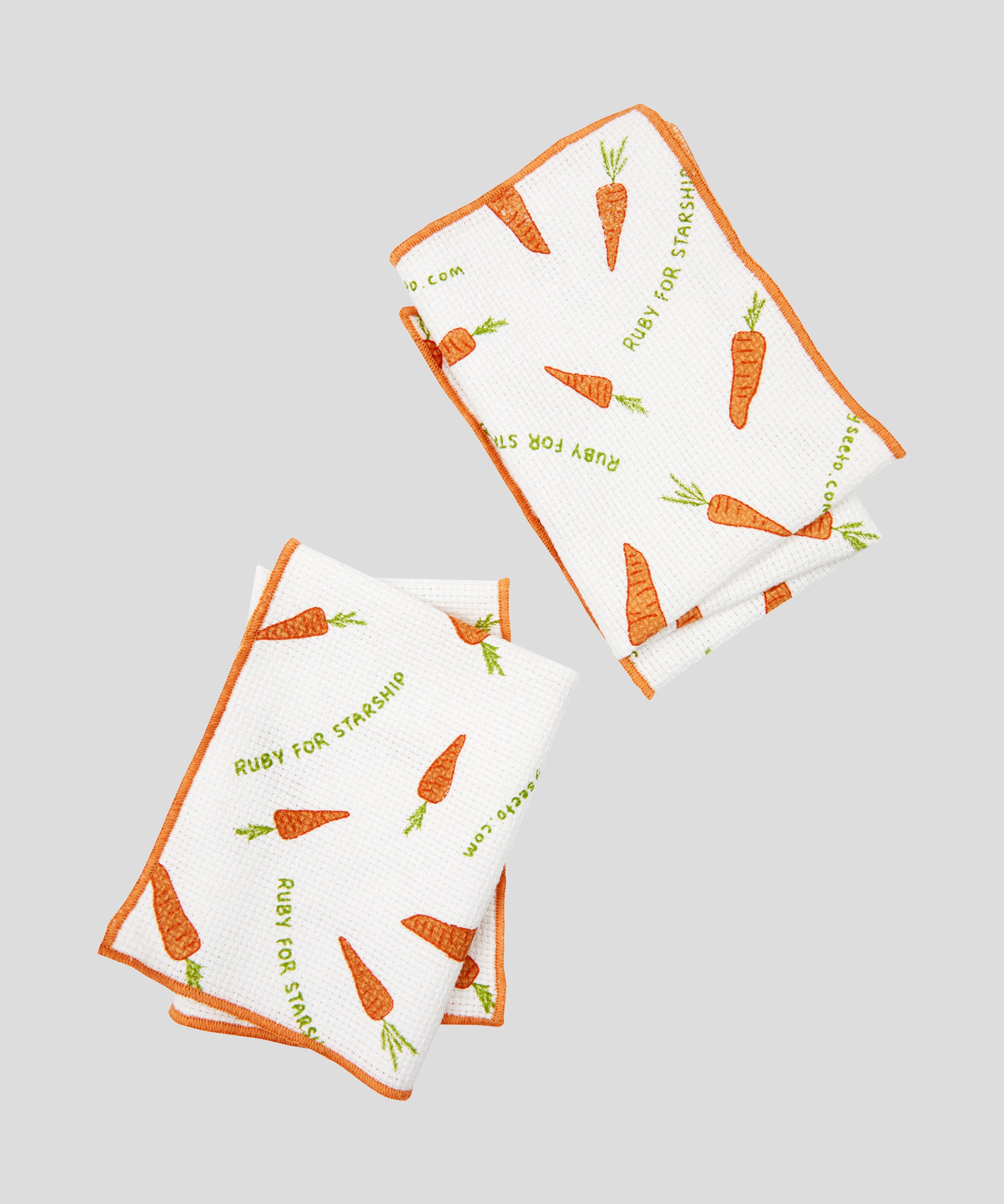 Starship Carrot Washcloth Set of 2 | Multi-2