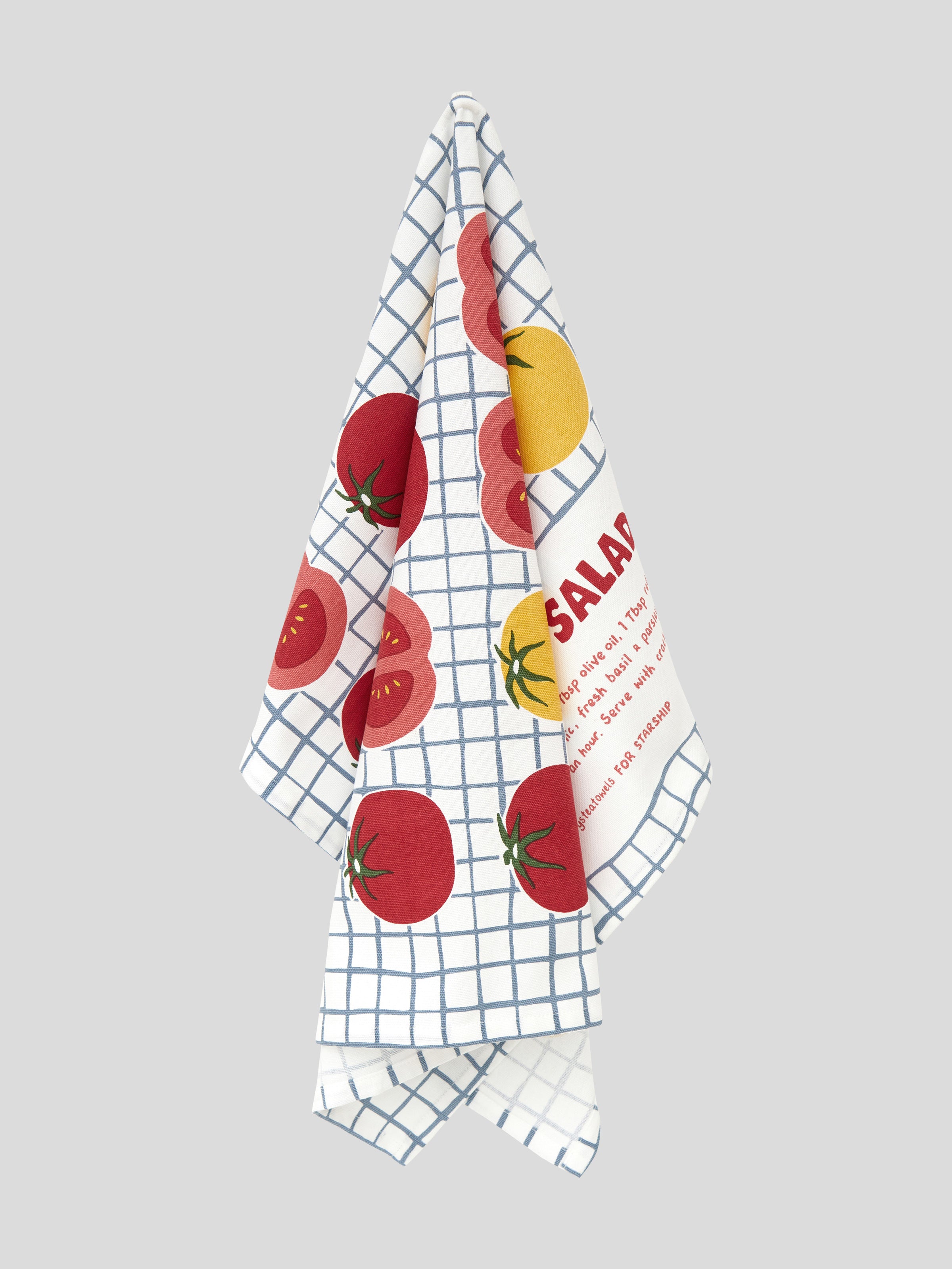 Starship Fresh Tomato Salad Tea Towel | Multi-4