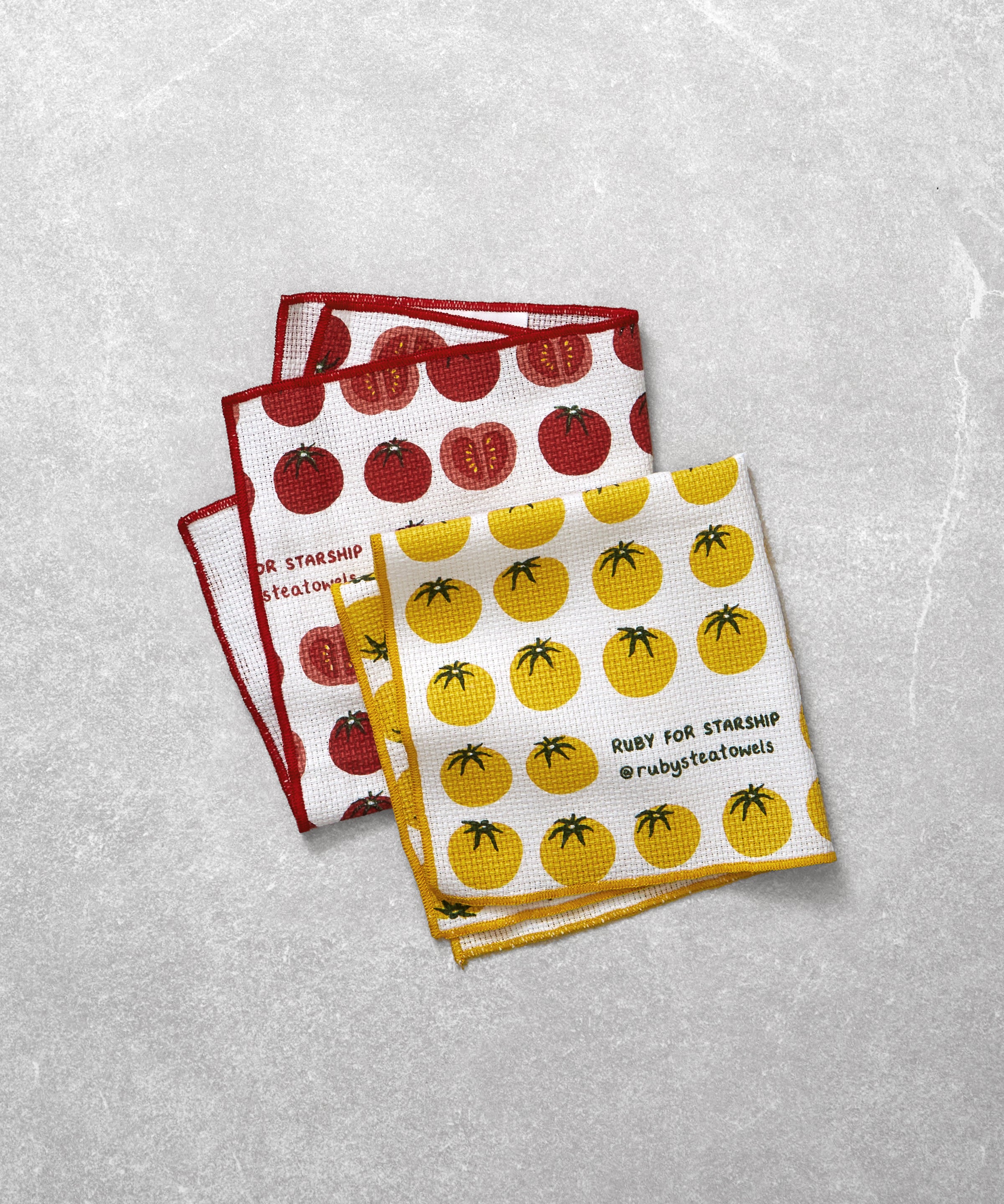 Starship Tomato Washcloth Set of 2 | Multi-1