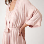 Stella Full Length Robe | Pink-2