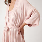 Stella Full Length Robe | Pink-2