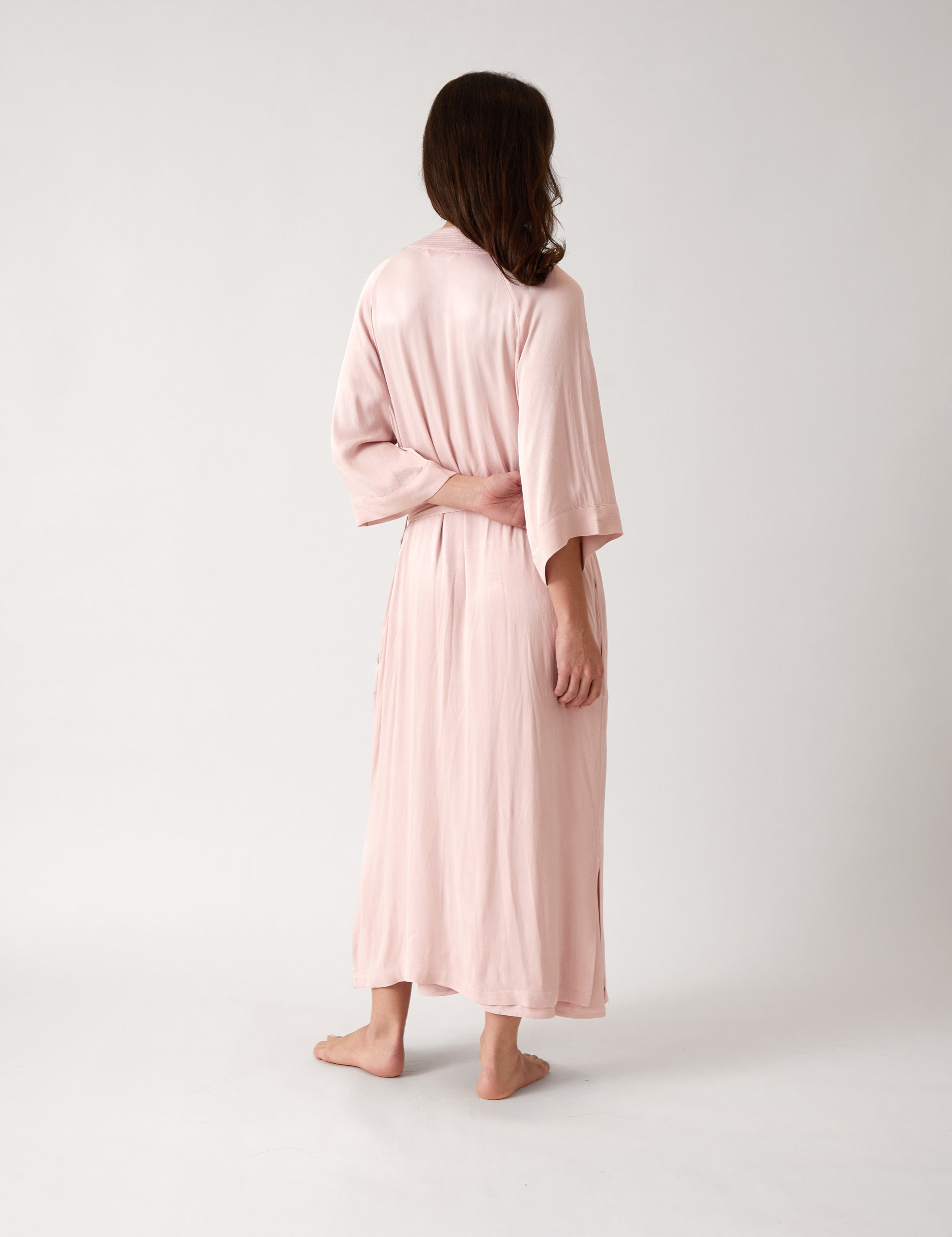 Stella Full Length Robe | Pink-4