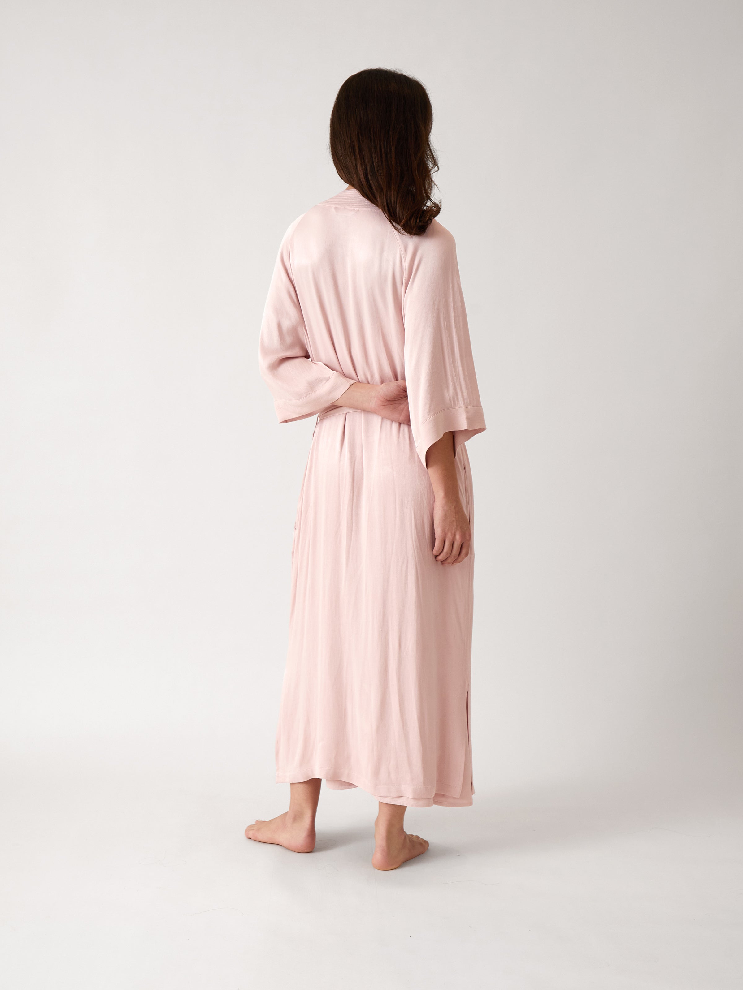 Stella Full Length Robe | Pink-4
