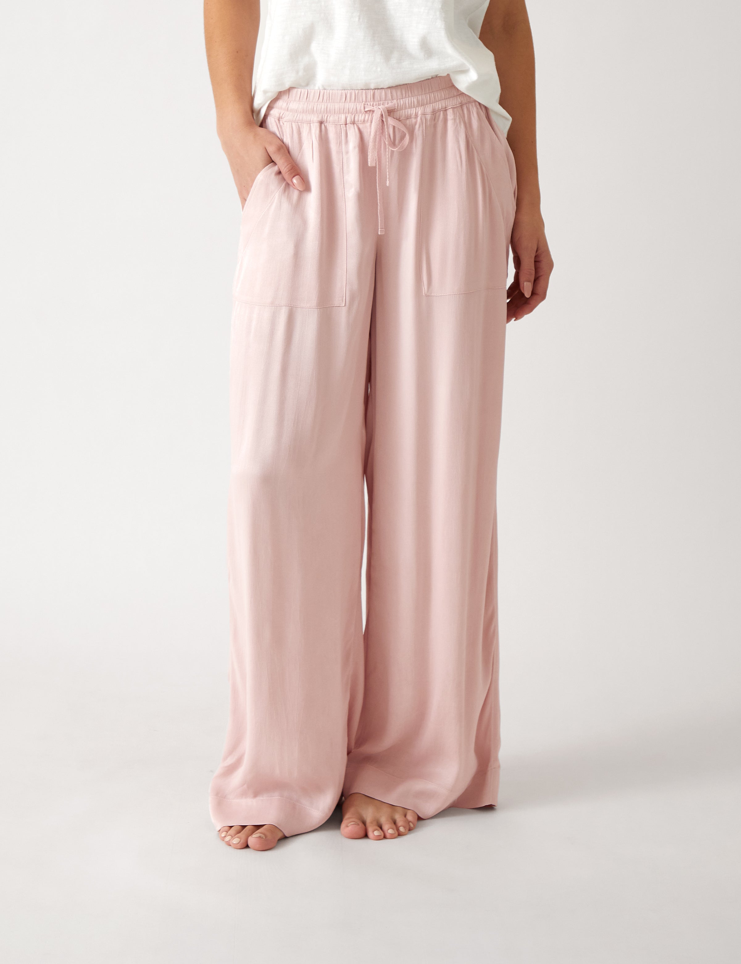 Stella Palazzo PJ Pants | Pink-1