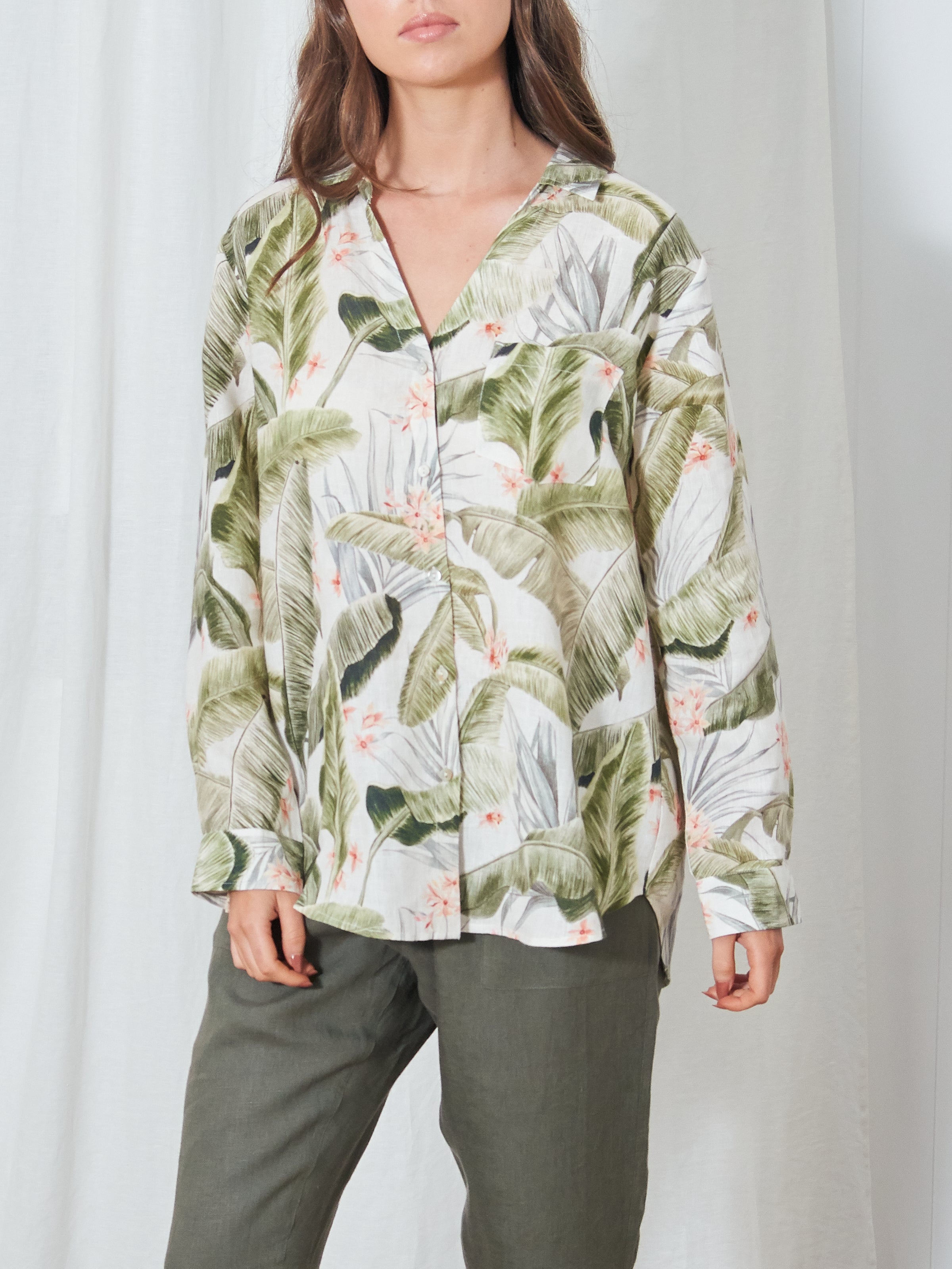 Sundance Linen Shirt | Leaf-1