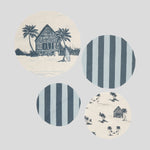 Surf Shack Dish Cover Set of 4 | Blue-1