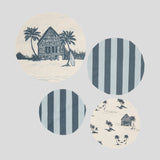 Surf Shack Dish Cover Set of 4 | Blue-1