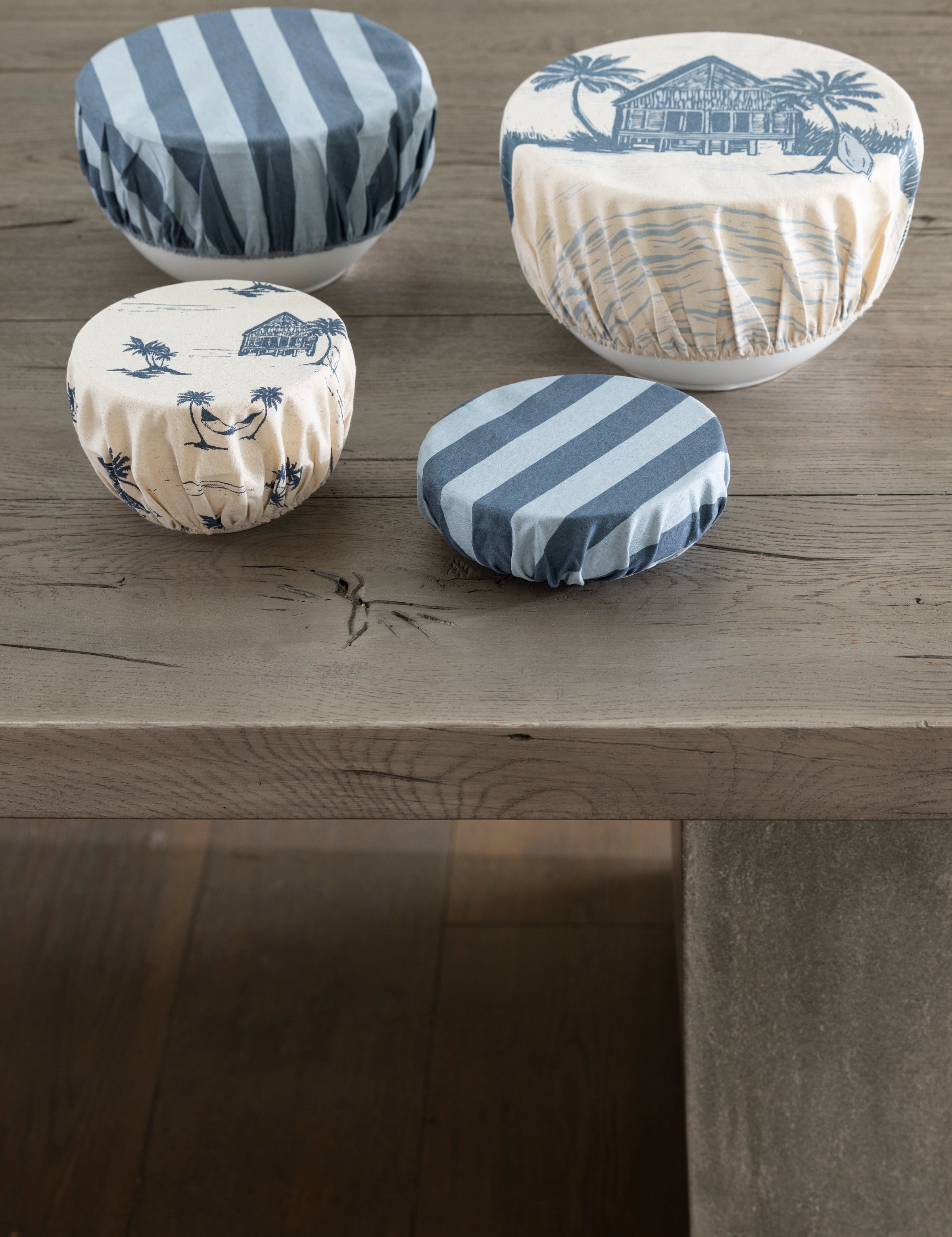 Surf Shack Dish Cover Set of 4 | Blue-2