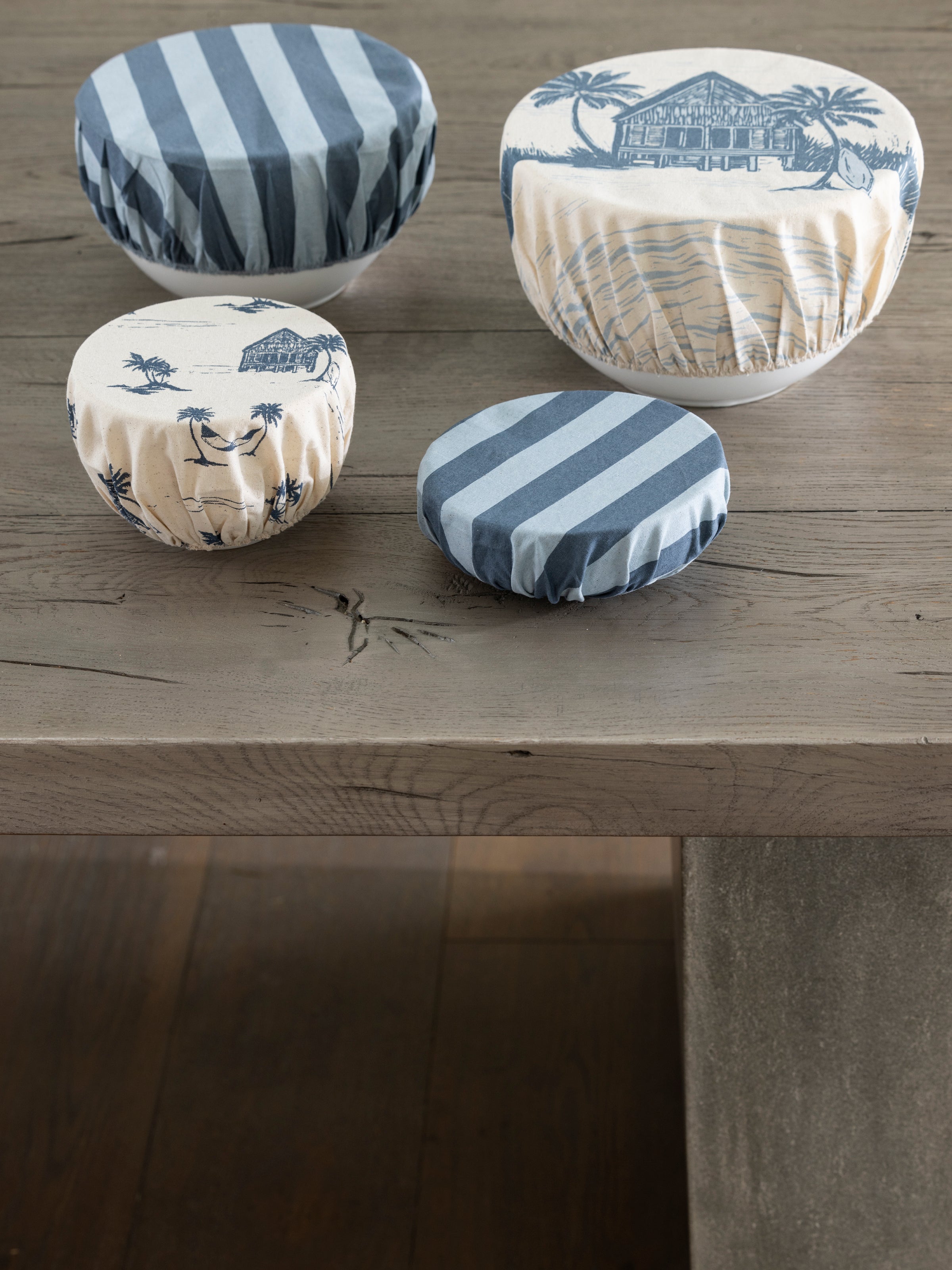 Surf Shack Dish Cover Set of 4 | Blue-2