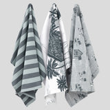 Surf Shack Tea Towel Set of 3 | Blue Stripe-1