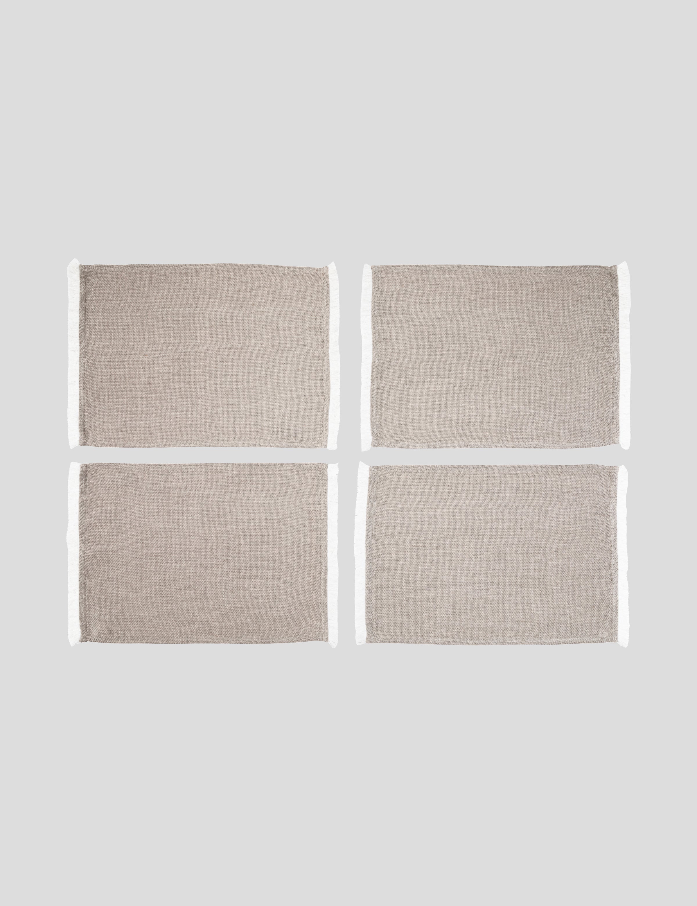 Terrace Linen Placemat Set of 4 | Natural White-1
