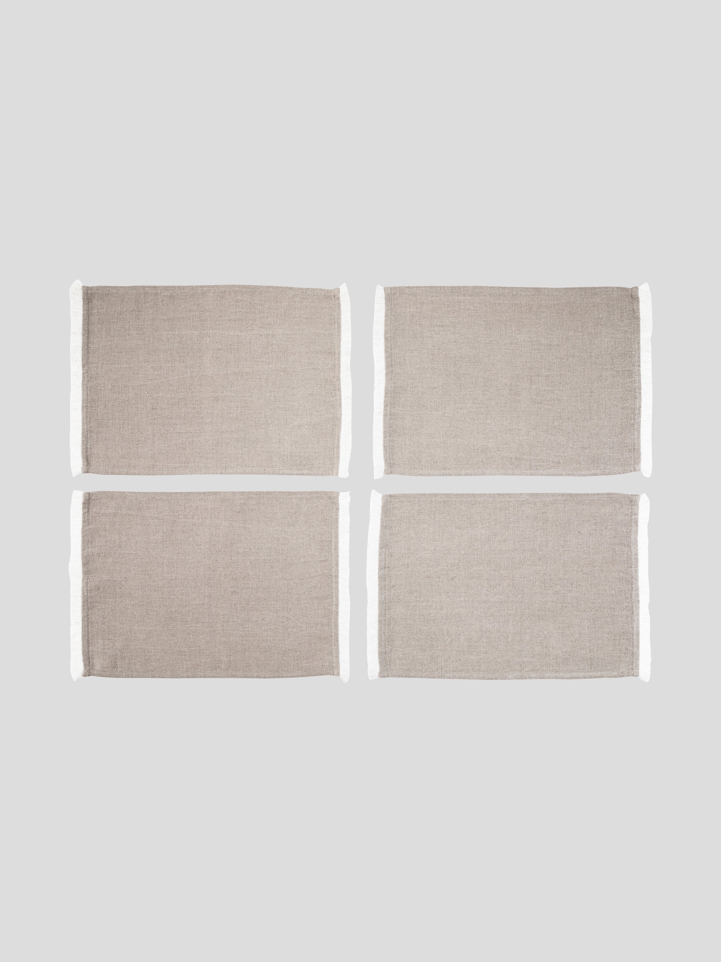 Terrace Linen Placemat Set of 4 | Natural White-1