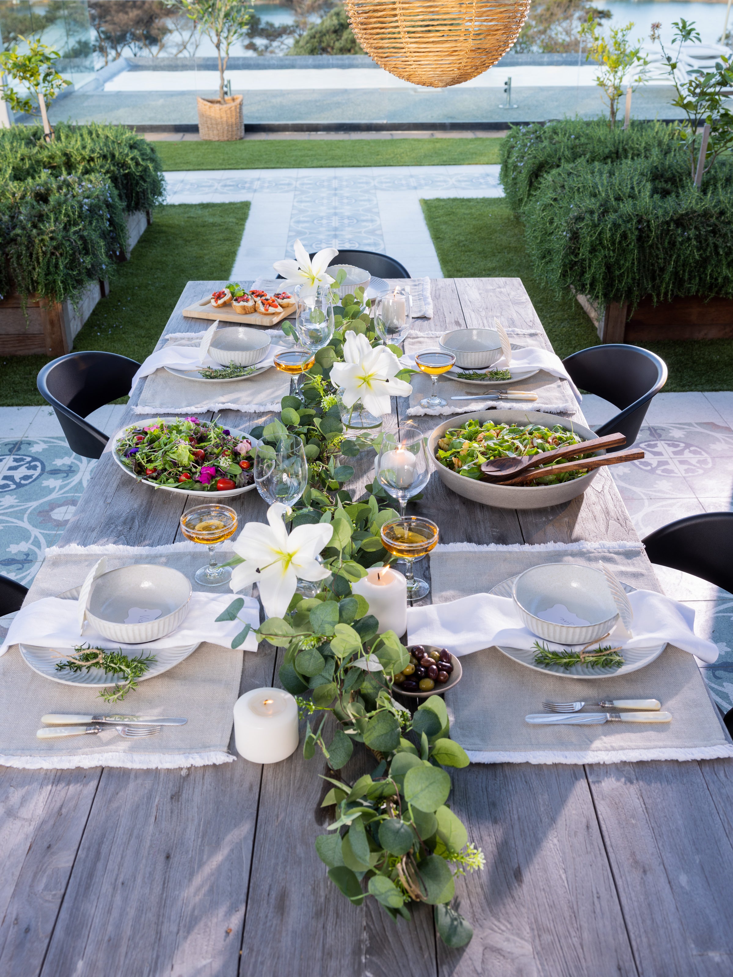 Terrace Linen Placemat Set of 4 | Natural White-2