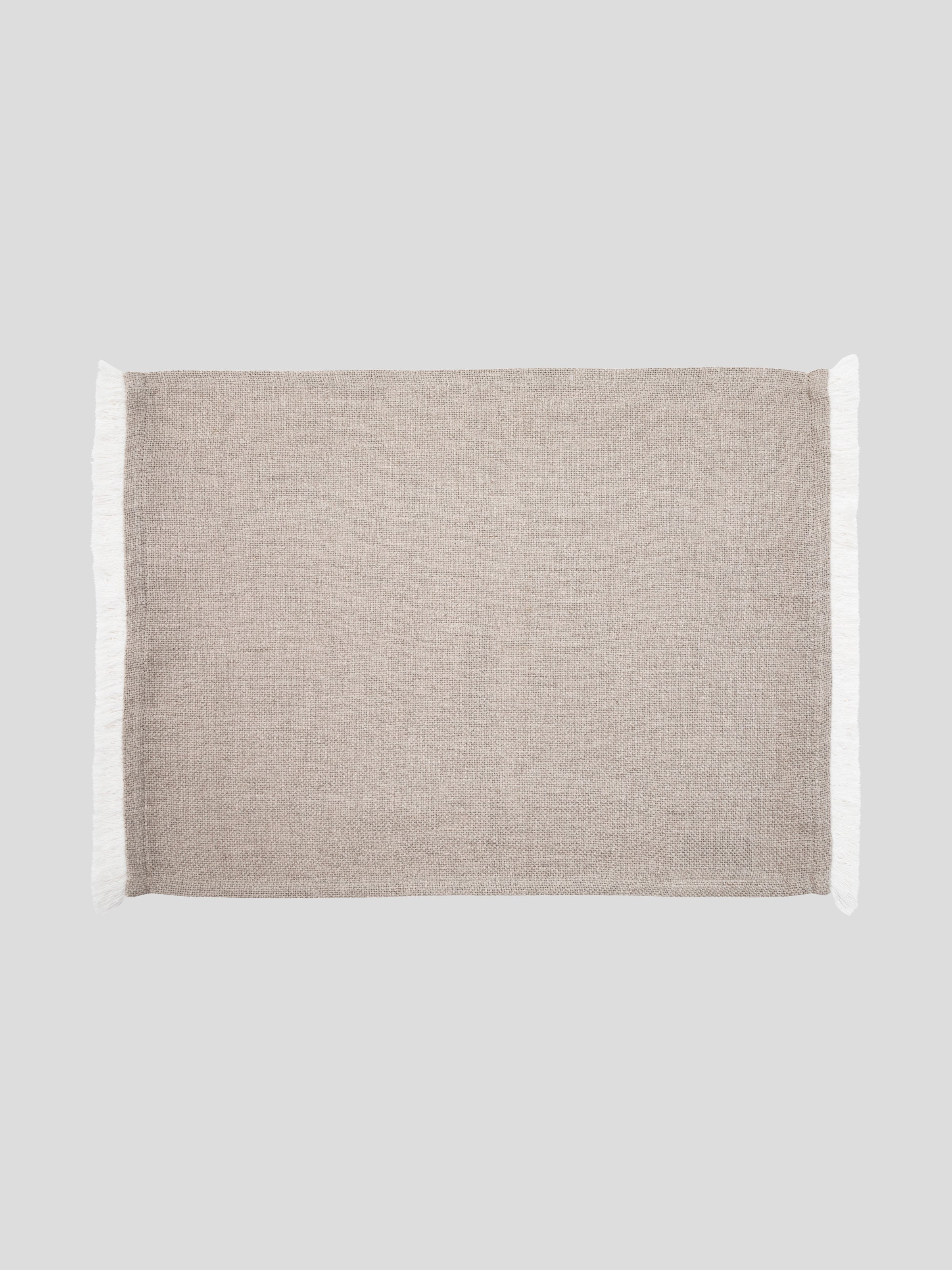 Terrace Linen Placemat Set of 4 | Natural White-3