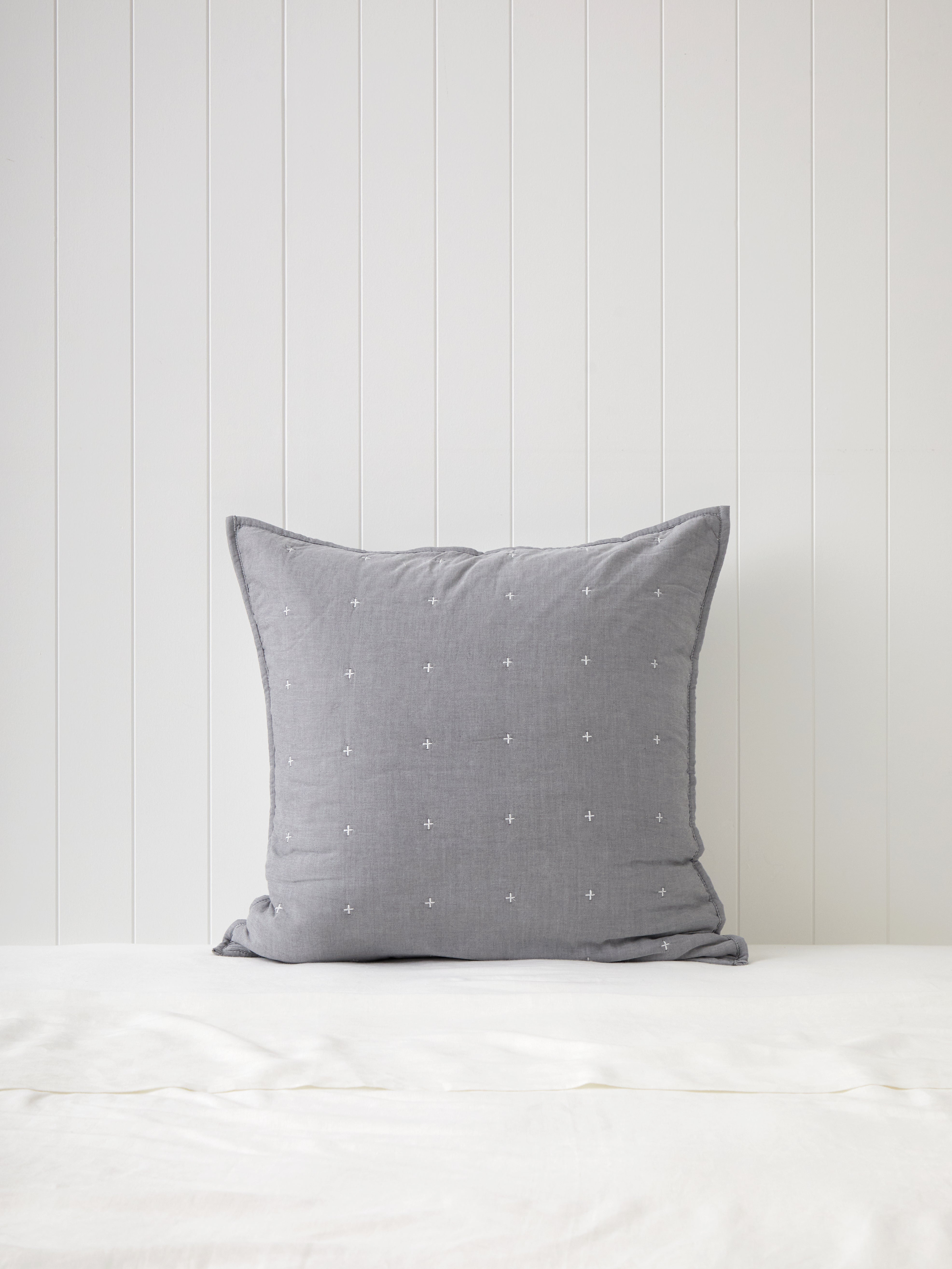 Thorndon European Pillowcase | Charcoal-1