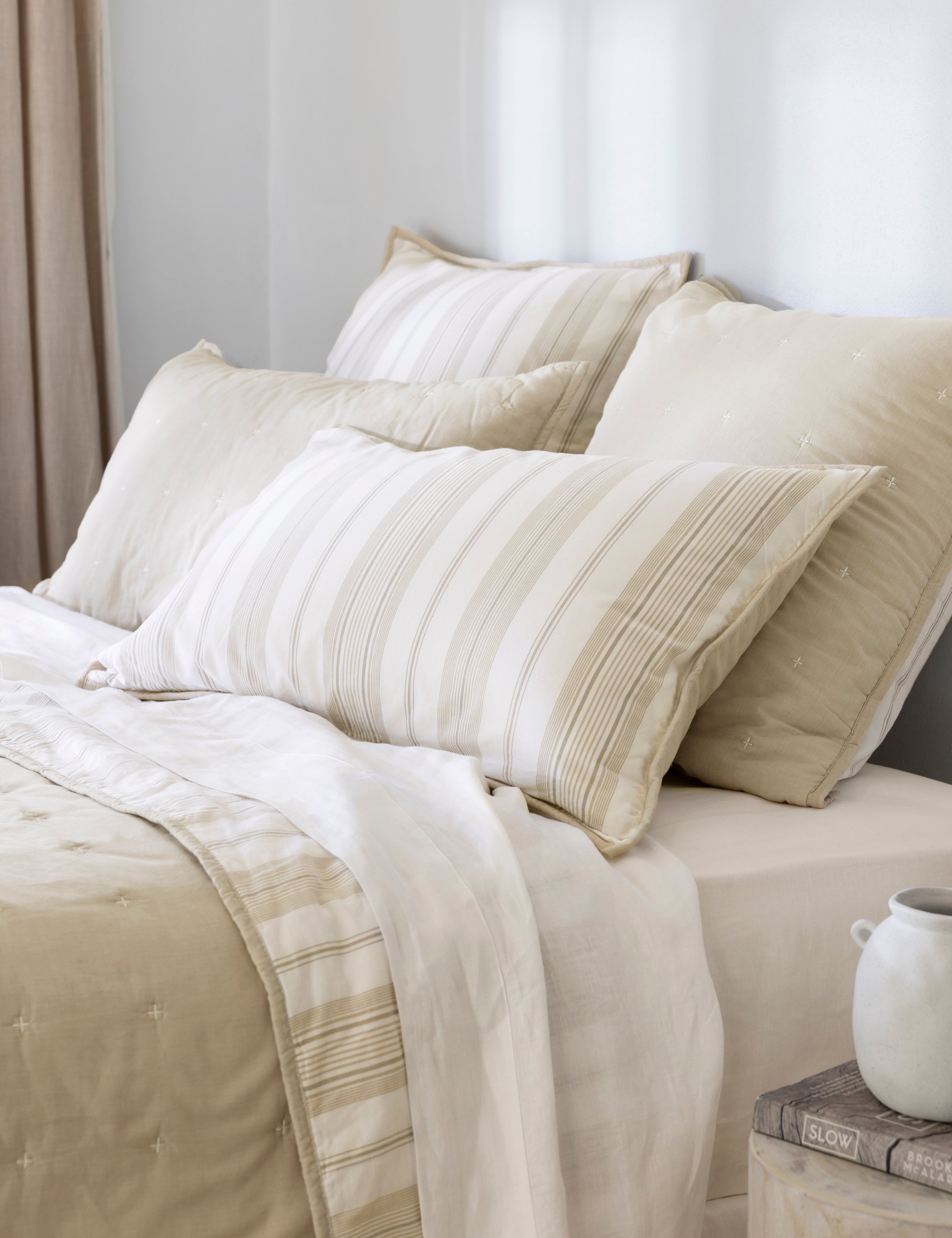 Thorndon European Pillowcase | Wheat-2