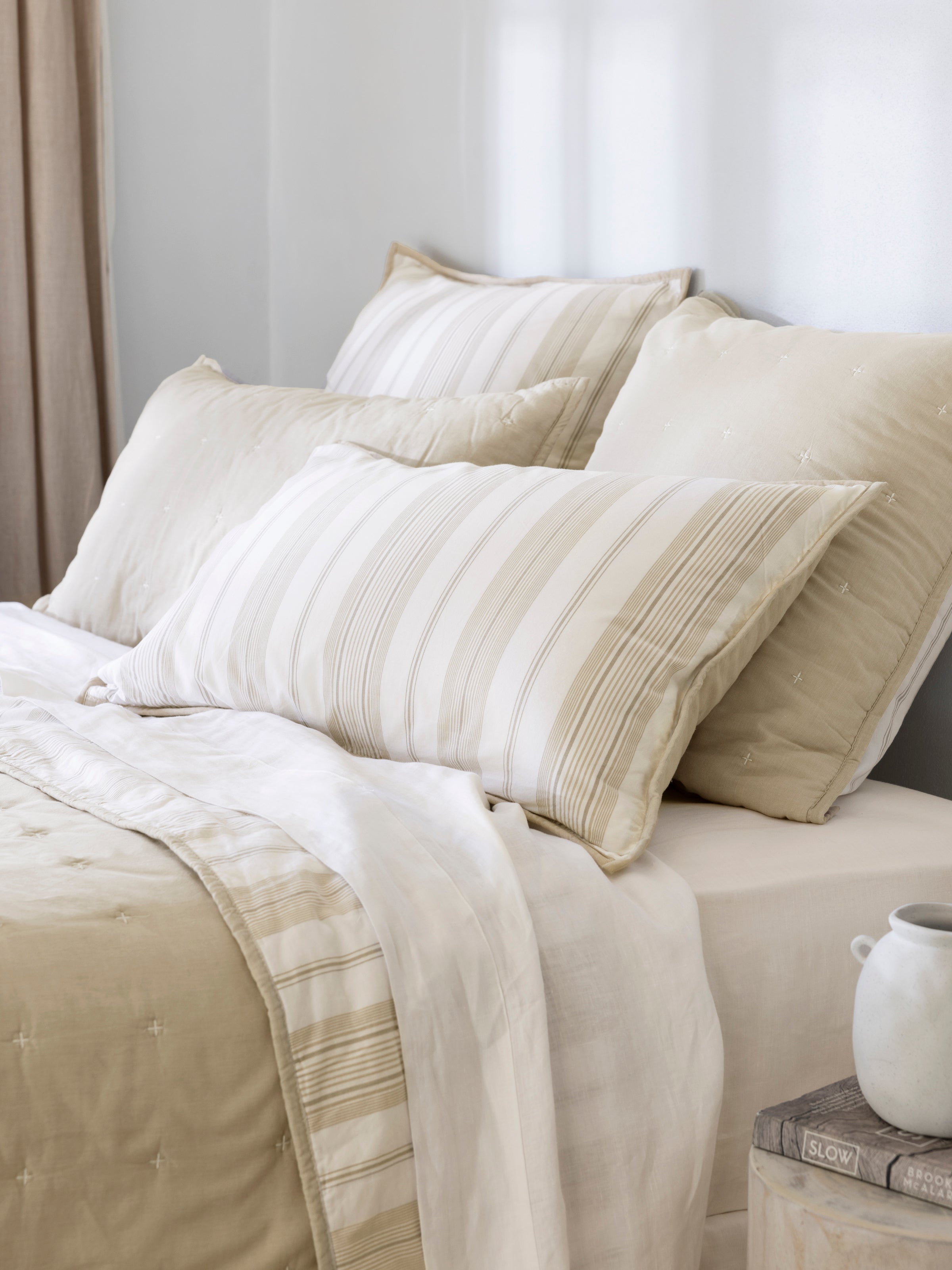 Thorndon European Pillowcase | Wheat-2