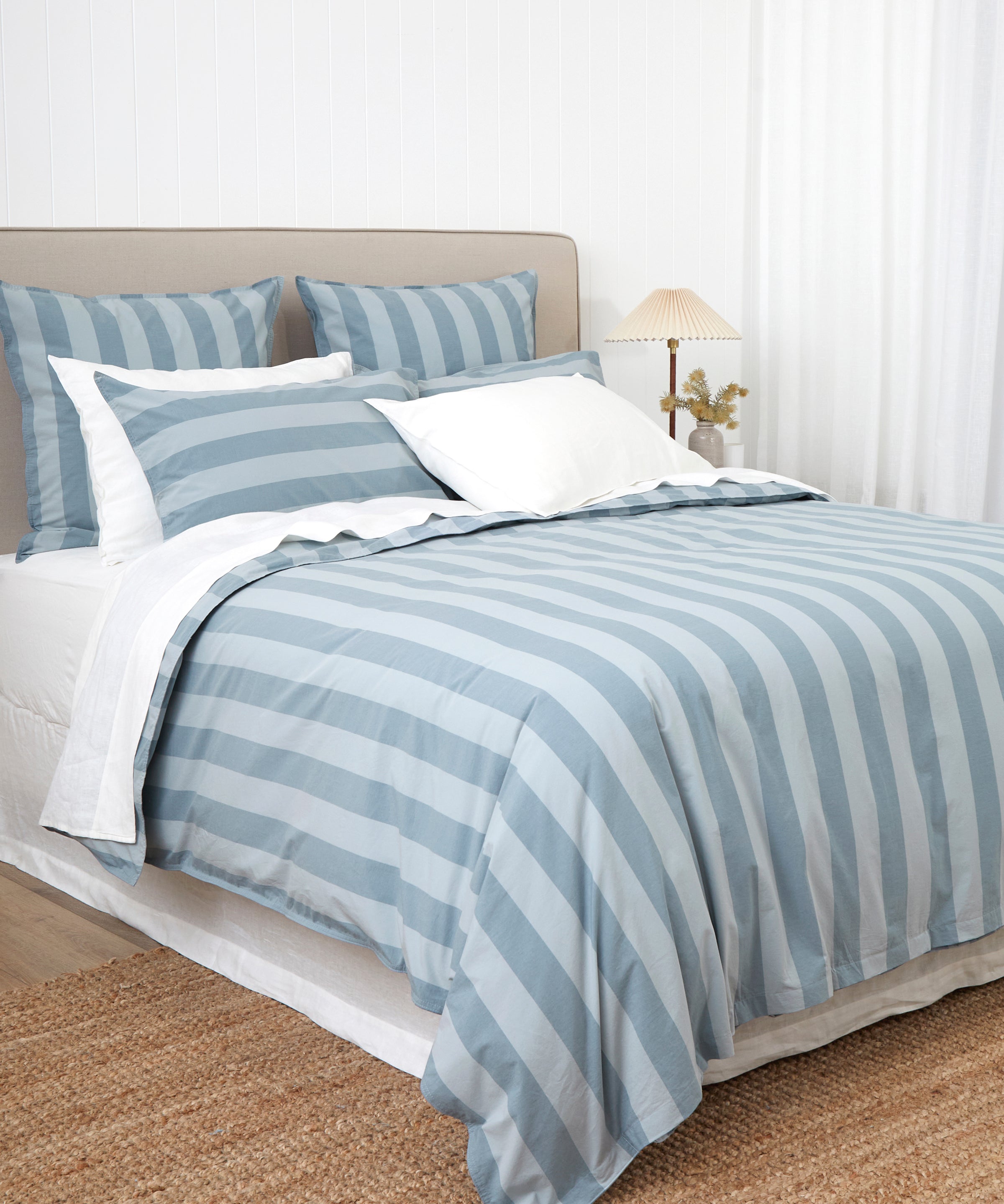 Tidal Duvet Cover Set | Blue Stripe-3