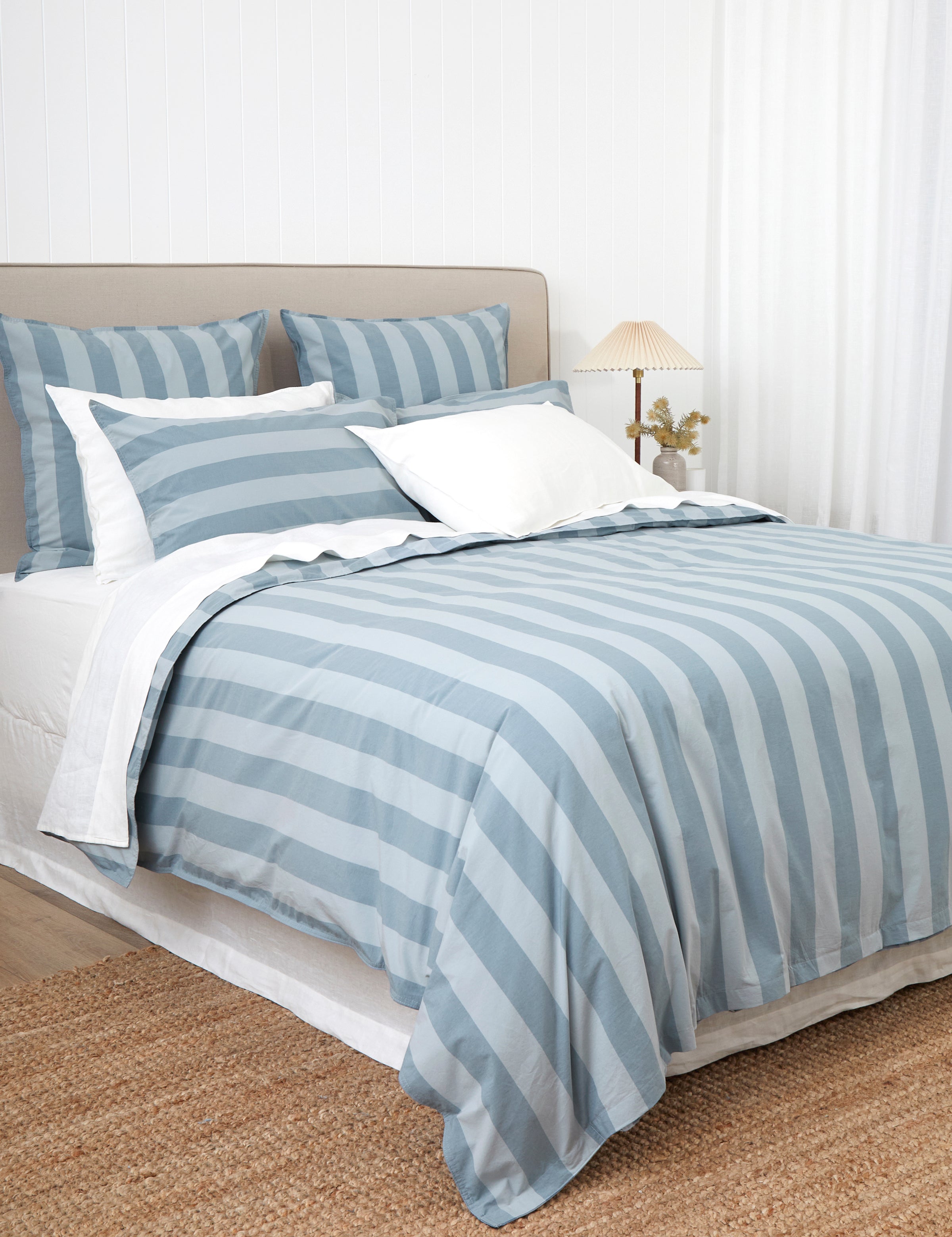 Tidal Duvet Cover Set | Blue Stripe-3