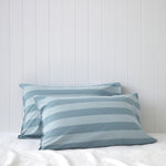 Tidal Standard Pillowcase Set | Blue Stripe-1