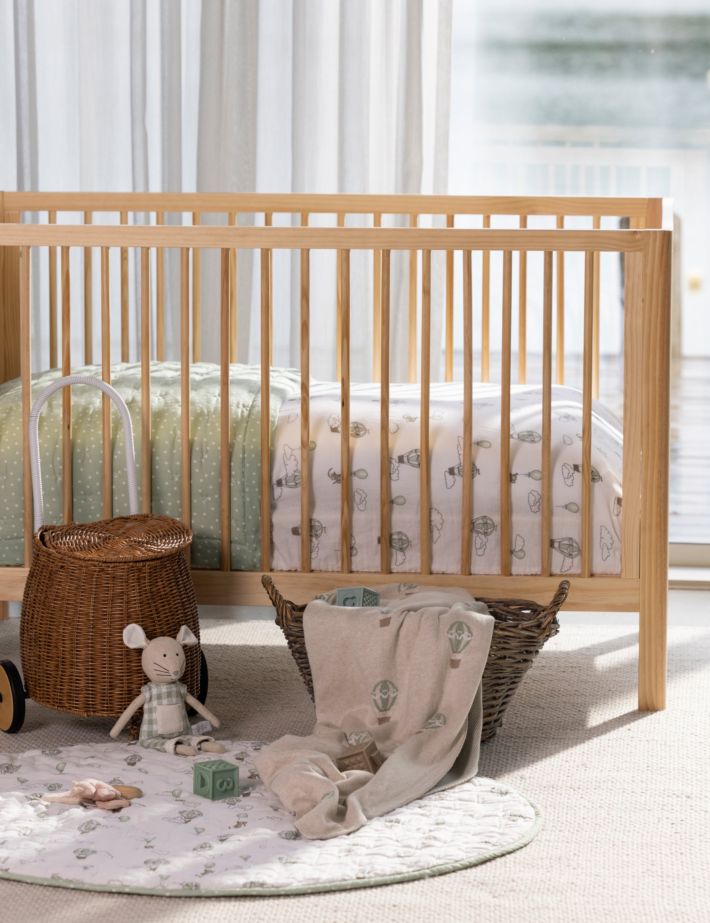 Up & Away Cot Blanket | Multi-5