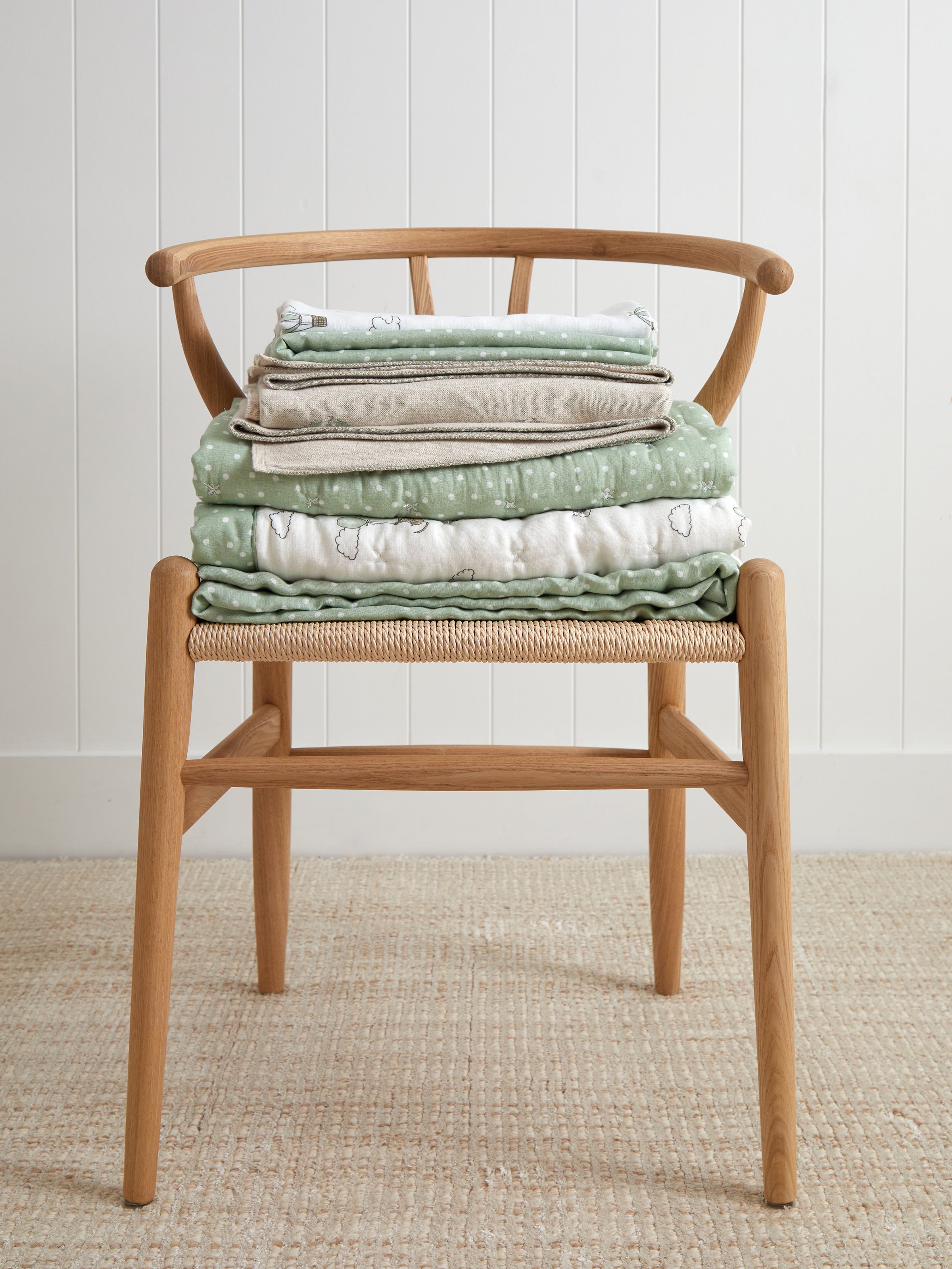 Up & Away Spot Muslin Baby Wrap | Green Spot-4