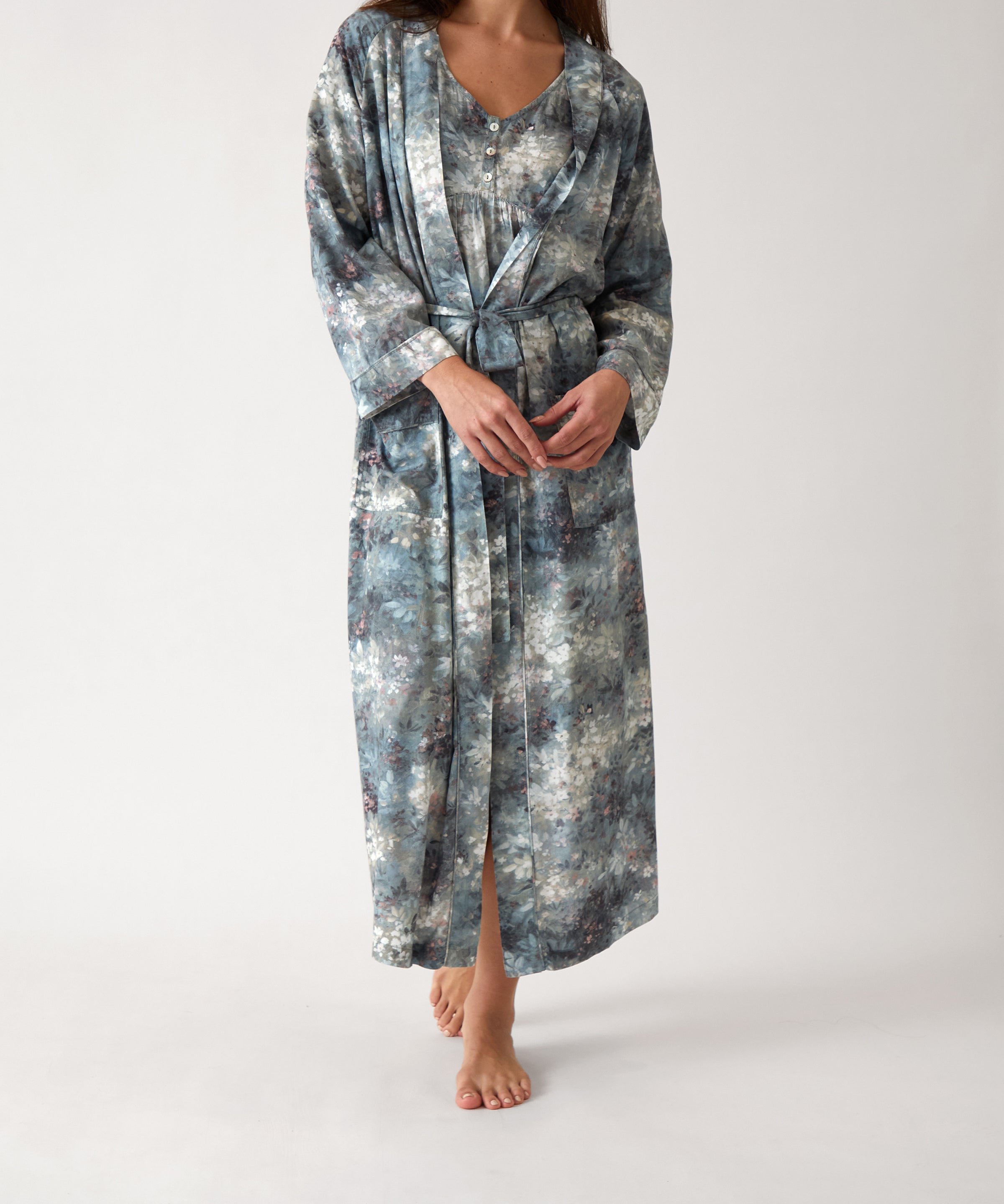 Valentina Full Length Robe | Floral-1