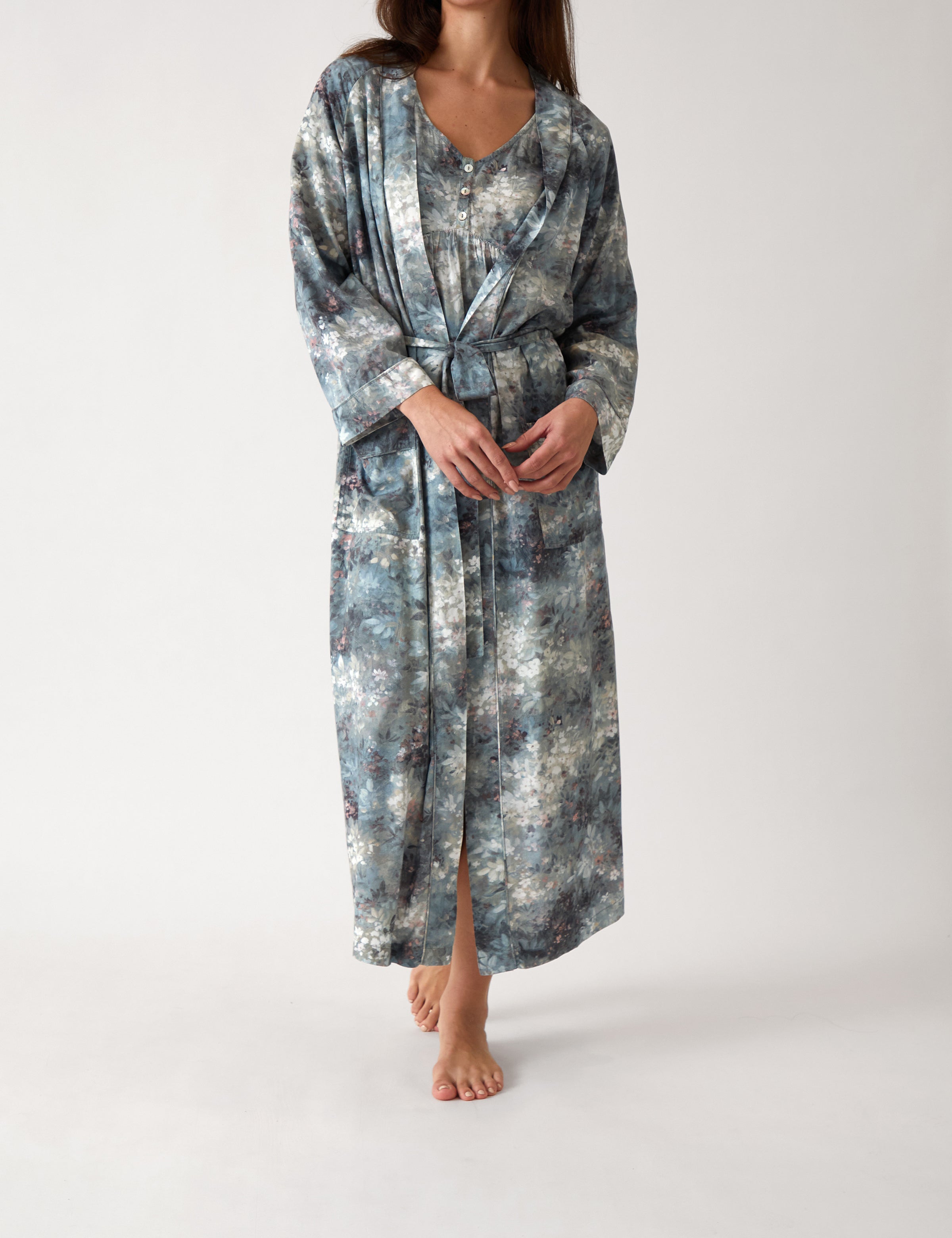 Valentina Full Length Robe | Floral-1