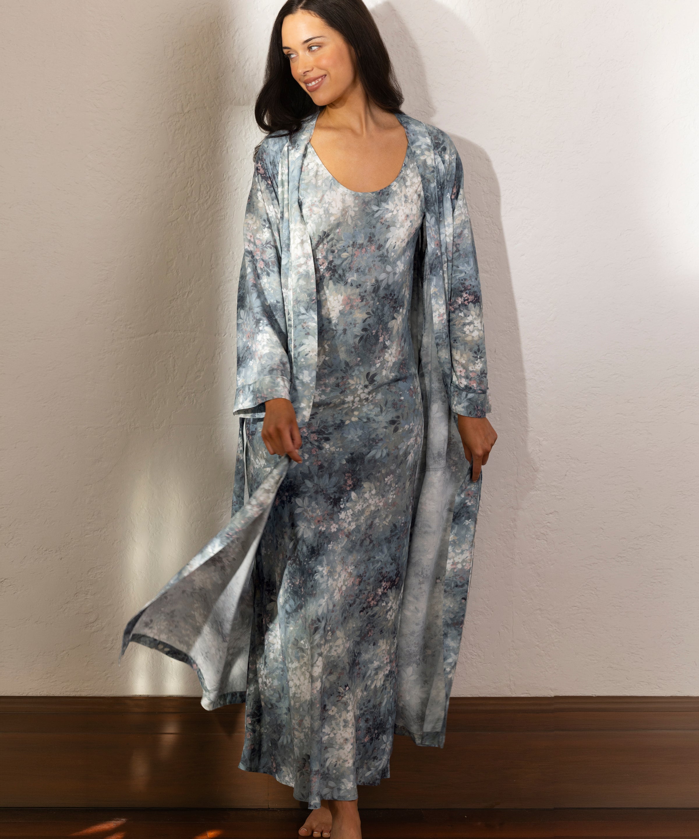 Valentina Full Length Robe | Floral-3