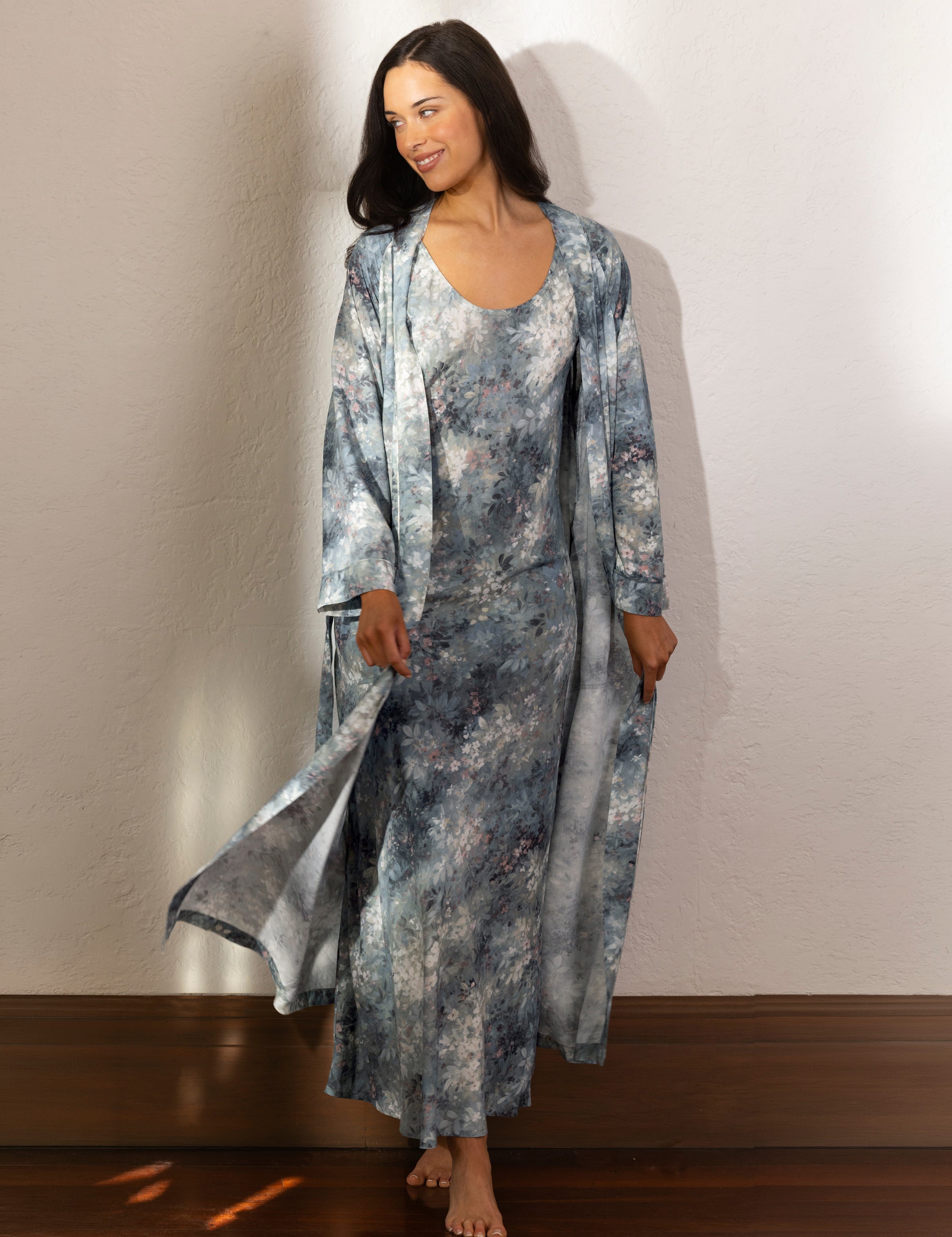 Valentina Full Length Robe | Floral-3