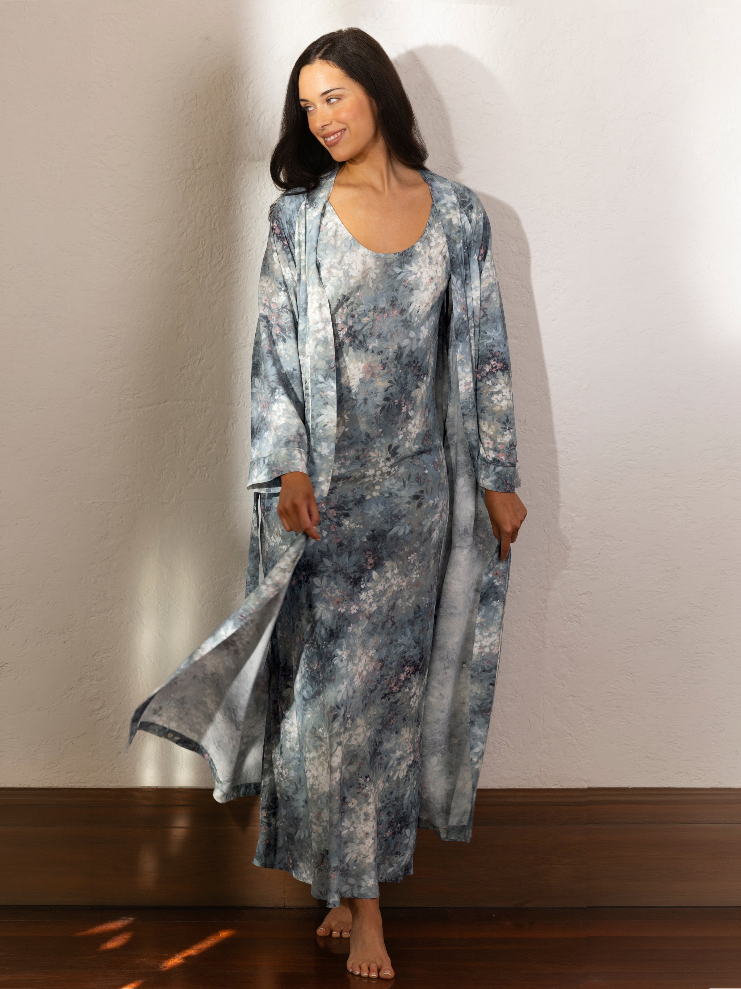 Valentina Full Length Robe | Floral-3
