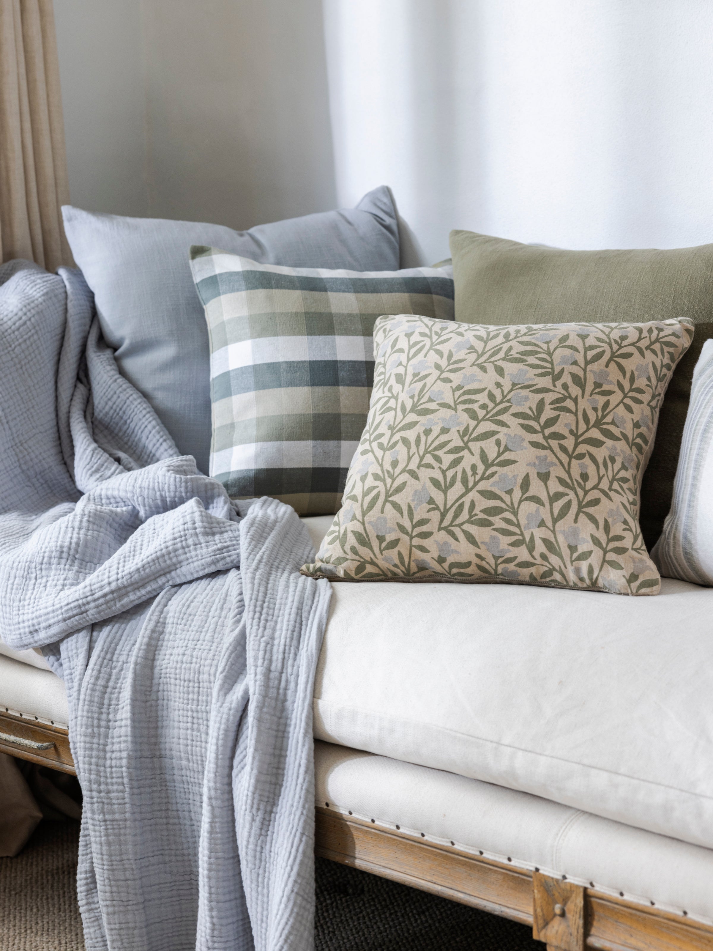 Vista Square Cushion Cover | Blue-2