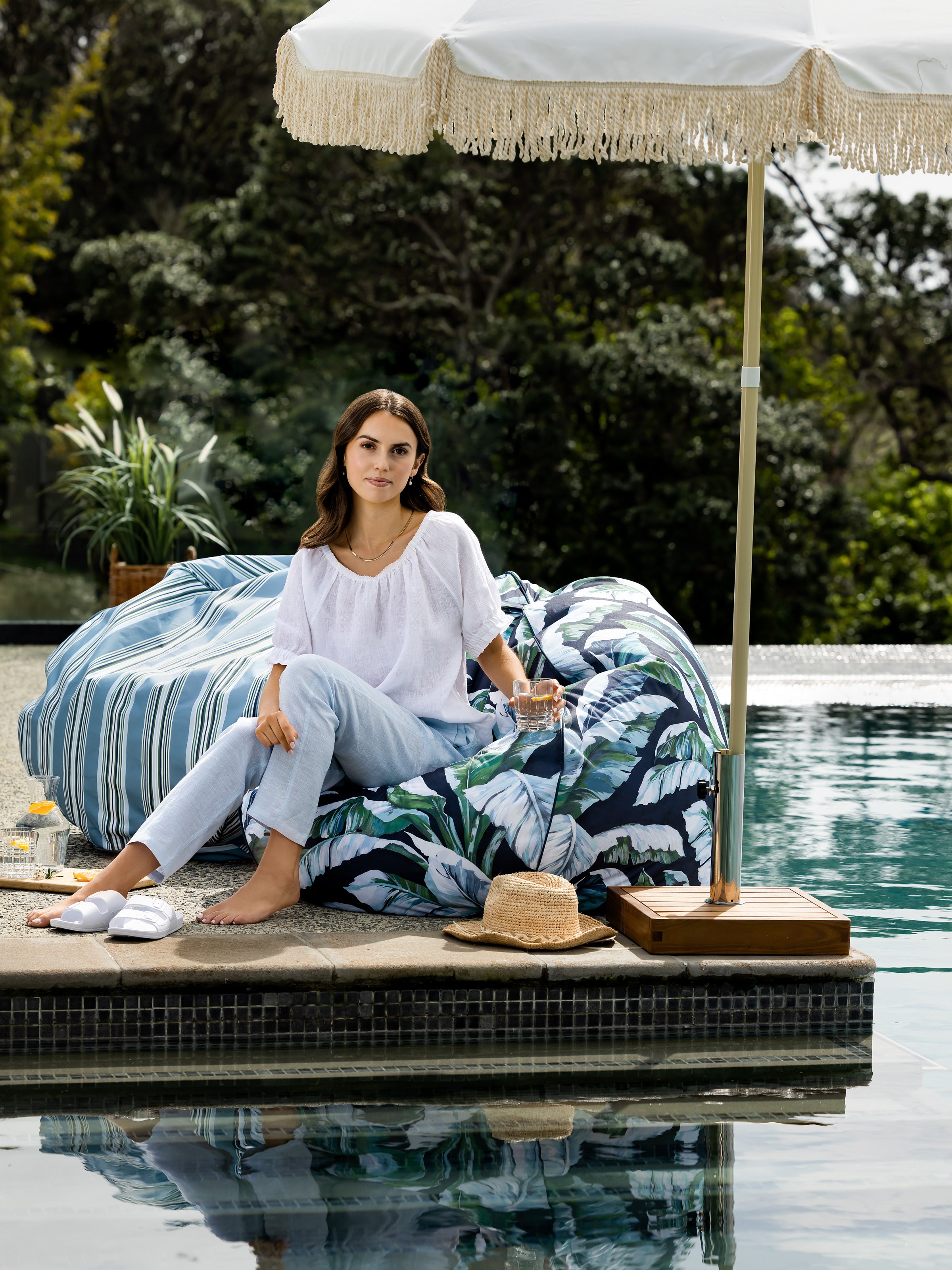 Voyager Linen Pants | Sky Blue Chambray-5