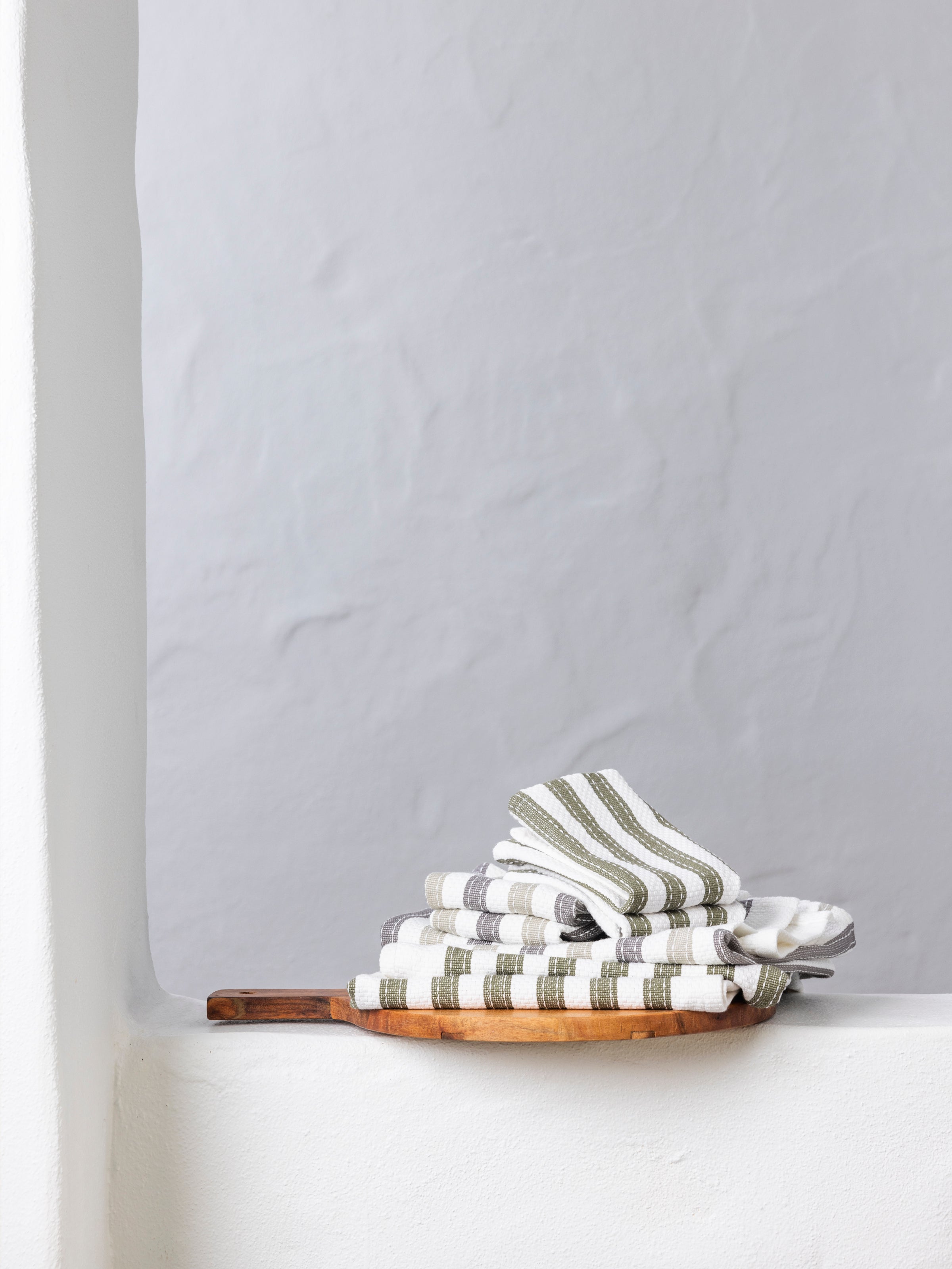 WC Stripe Washcloth Set of 2 | Natural Charcoal-2