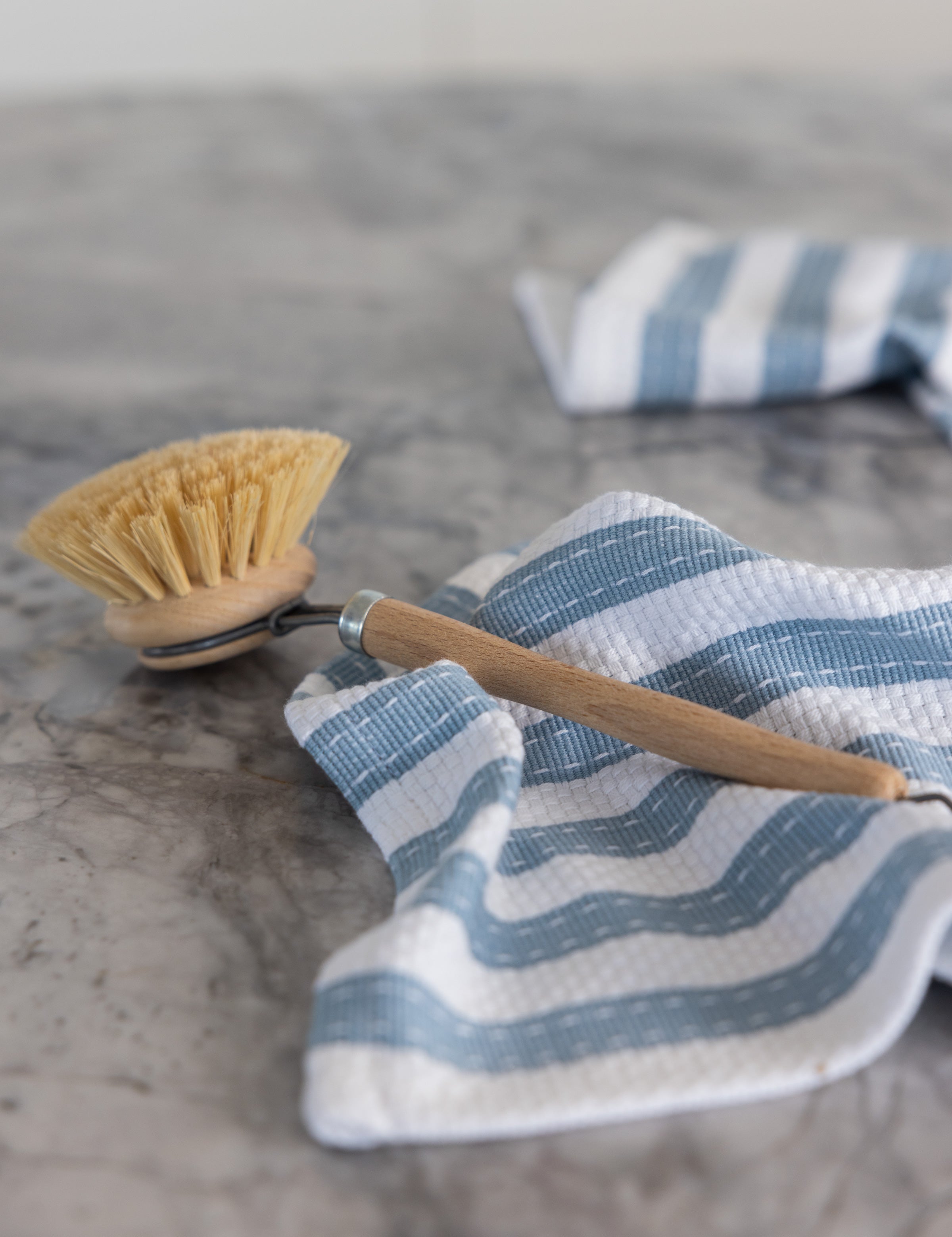 WC Stripe Washcloth Set of 2 | Smokey Blue-2