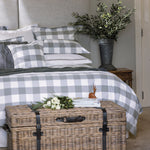 Waihi European Pillowcase | Grey Check-2