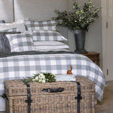 Waihi European Pillowcase | Grey Check-2