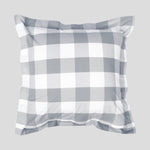 Waihi European Pillowcase | Grey Check-3