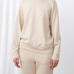 Weekend Cotton Knit Lounge Jumper | Oat-1