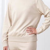 Weekend Cotton Knit Lounge Jumper | Oat-3