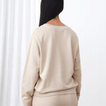 Weekend Cotton Knit Lounge Jumper | Oat-4