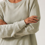Weekend Cotton Knit Lounge Jumper | Sage-2