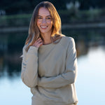 Weekend Cotton Knit Lounge Jumper | Sage-3