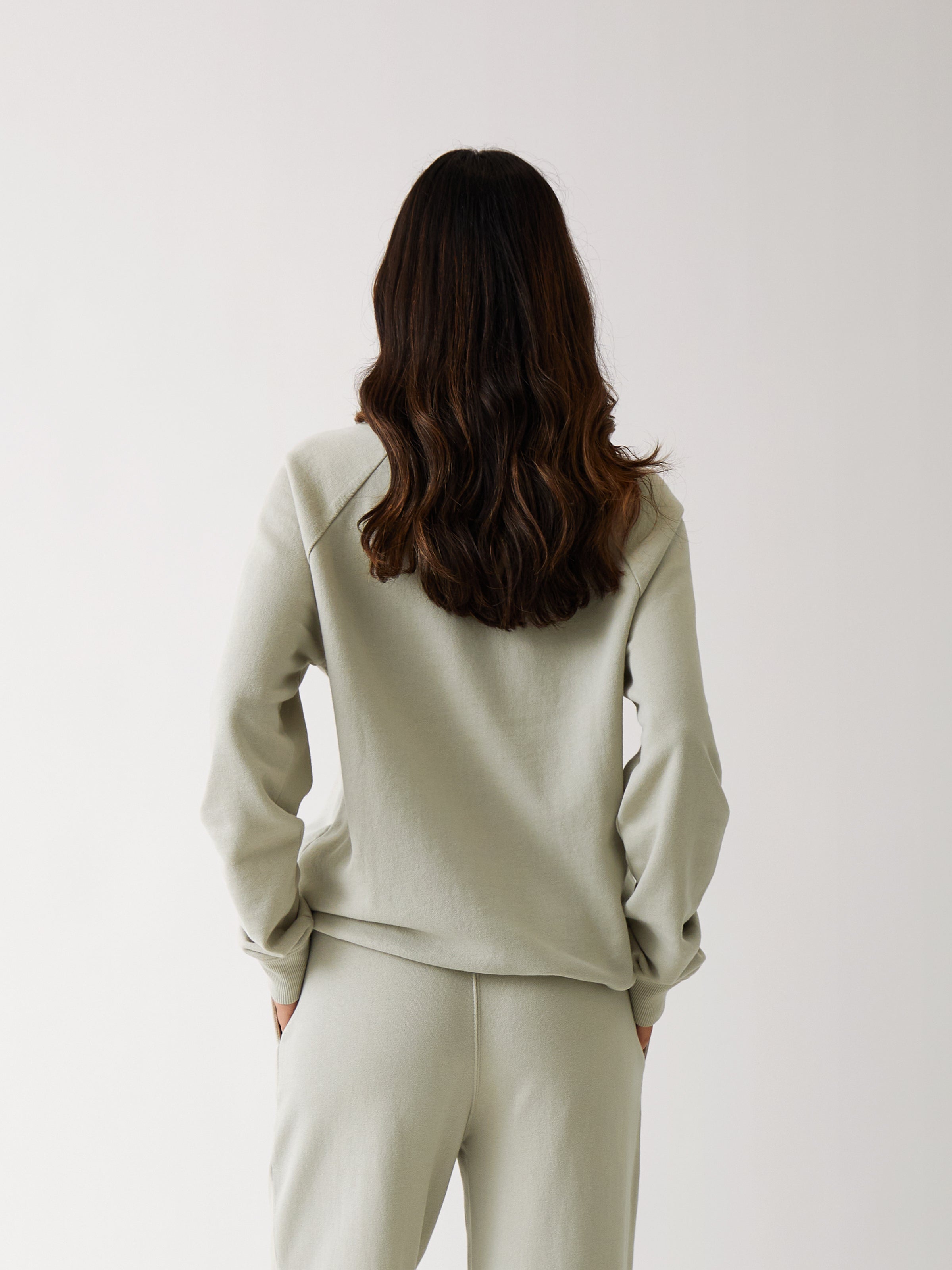Weekend Cotton Knit Lounge Jumper | Sage-4